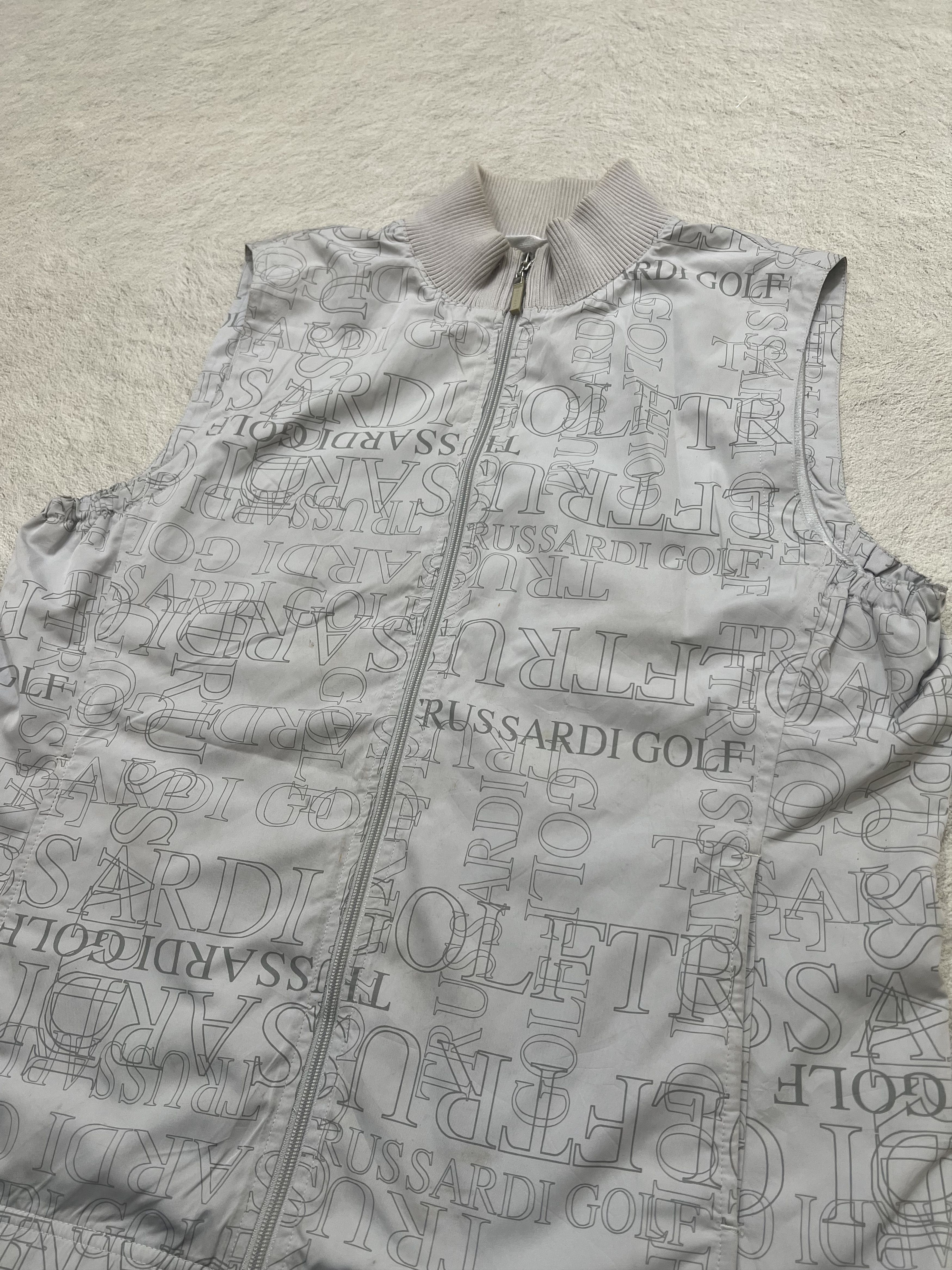 Trussardi Vintage 90s Trussardi Iconic Logo Nylon Zip Vest y2k Size US M / EU 48-50 / 2 - 2 Thumbnail