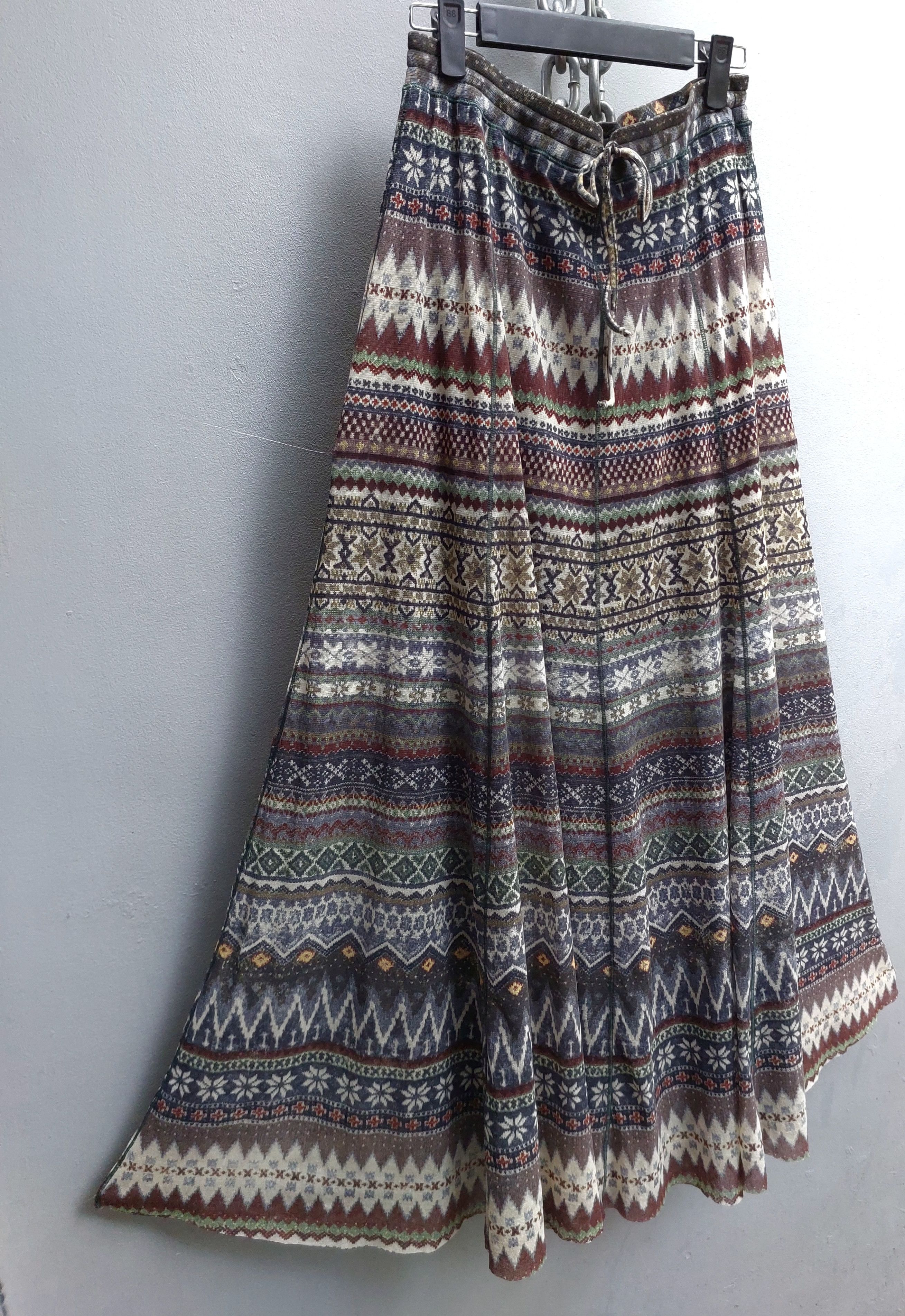 Jean Paul Gaultier Jean Paul Gaultier Gored Tribal Print Maxi Skirt Size 38" / US 16 / IT 52 - 5 Thumbnail