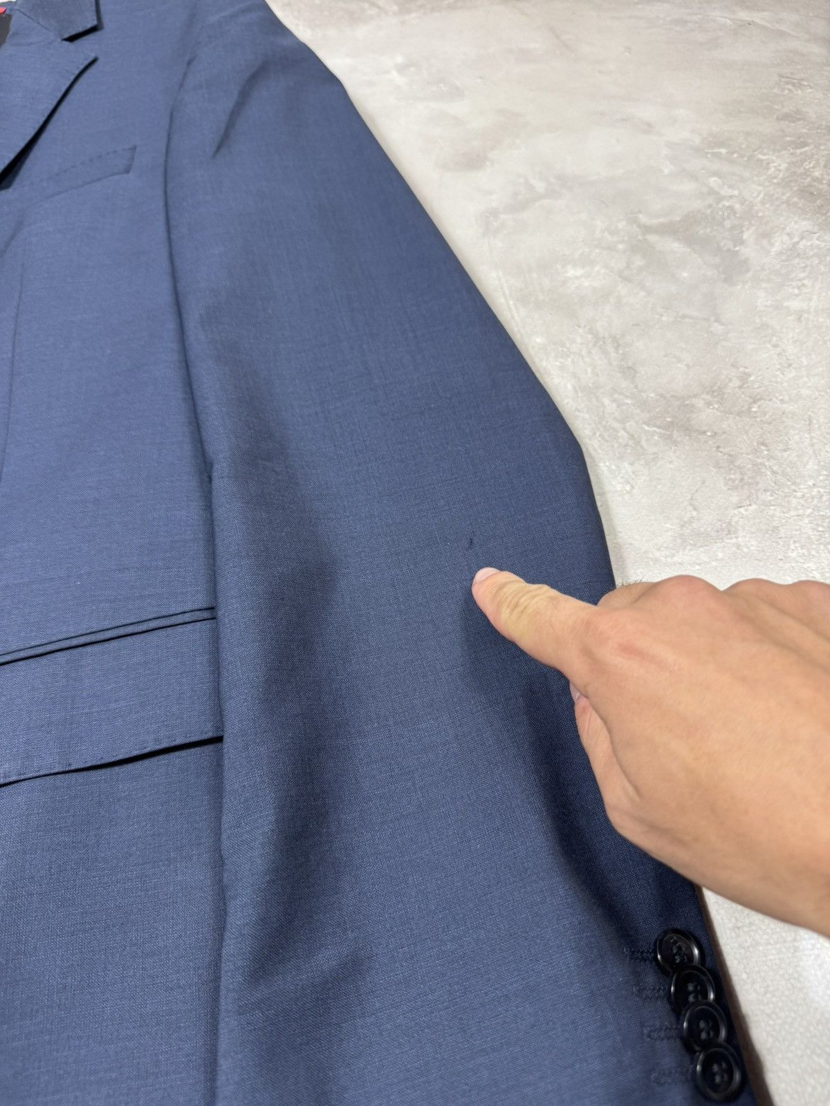 Hugo Boss Hugo Boss Wool Men's Blue Blazer Size 38R - 6 Thumbnail