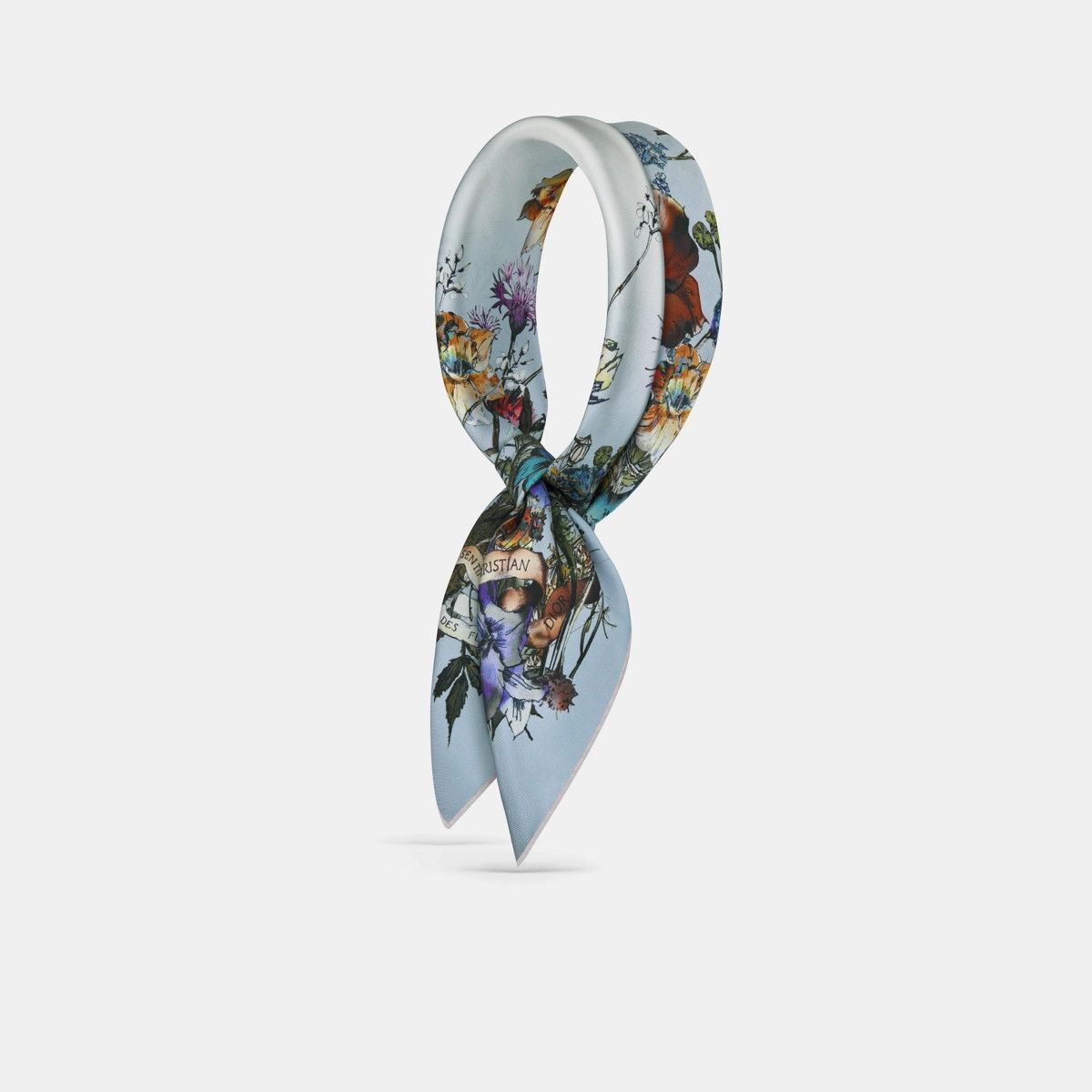 Dior o1bcso1str0226 Size:OS/70 Square Scarf in Sky Blue Size ONE SIZE - 1 Thumbnail