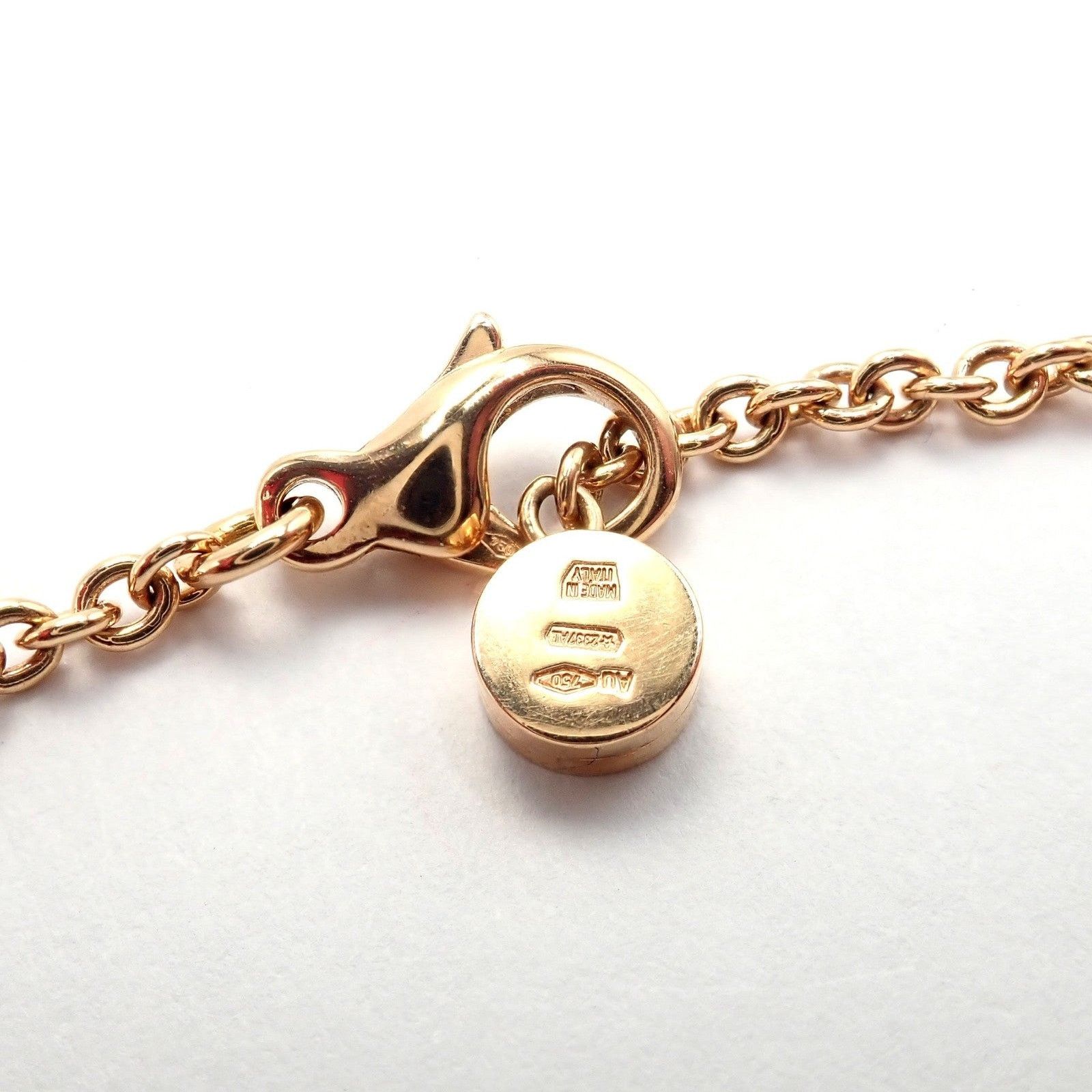Bvlgari Bulgari Intarsio 18k Gold Diamond Mother of Pearl Necklace Size ONE SIZE - 7 Thumbnail