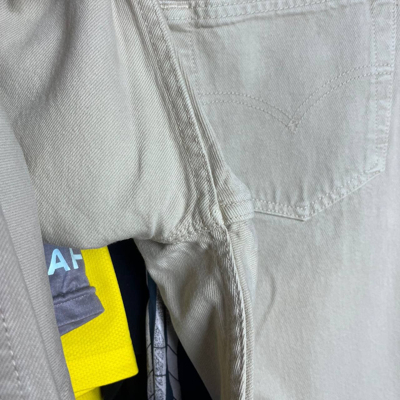 Levi's Vintage Clothing Vintage 90s Levis 501 Button Fly Beige Denim Pants USA Size US 34 / EU 50 - 6 Thumbnail
