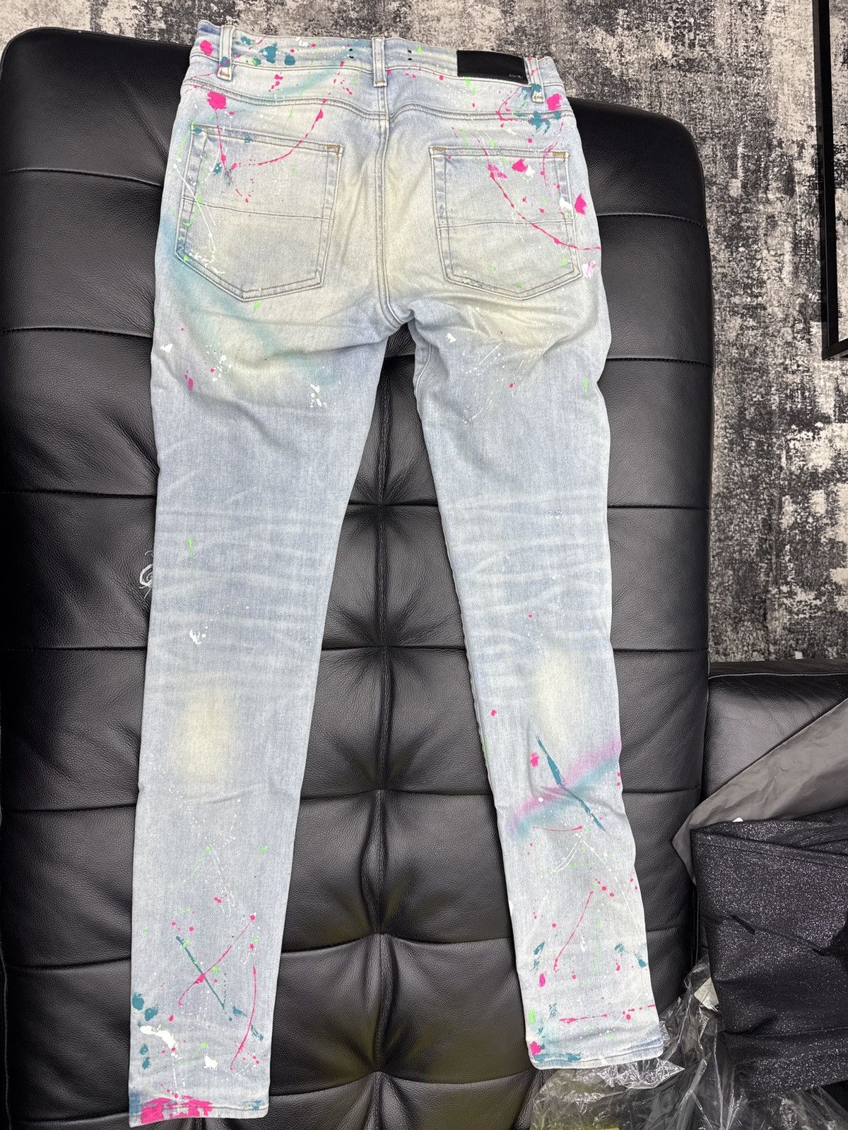 Amiri Amiri paint splatter 31 Size US 31 - 2 Thumbnail