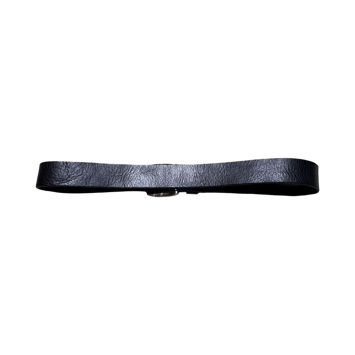 Express Vintage Express Leather Belt 34 Black Double Prong Buckle Size 34 - 3 Thumbnail