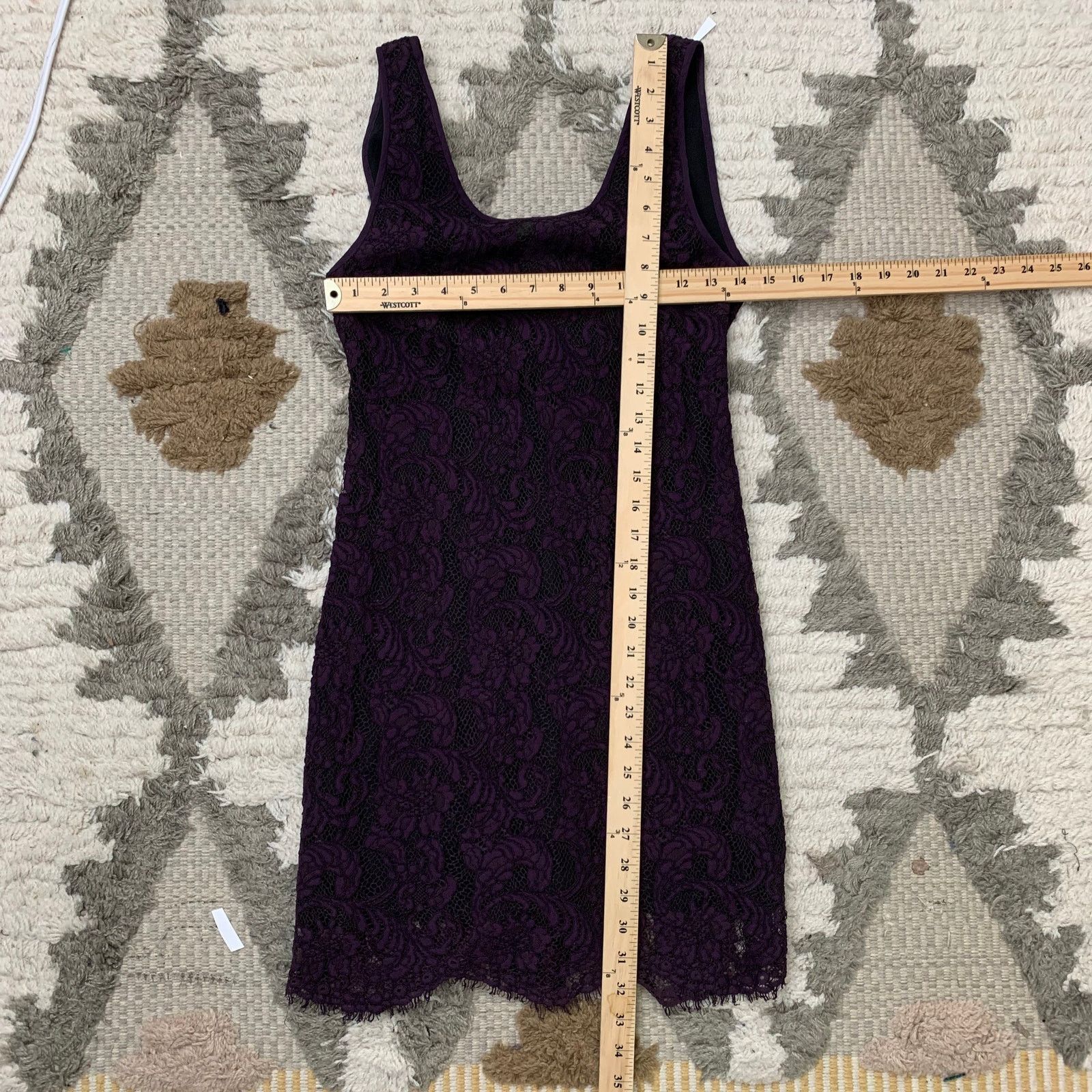 Aritzia Wilfred Aritzia Purple Lace Sheath Sleeveless Mini Dress XS Size XS / US 0-2 / IT 36-38 - 4 Thumbnail