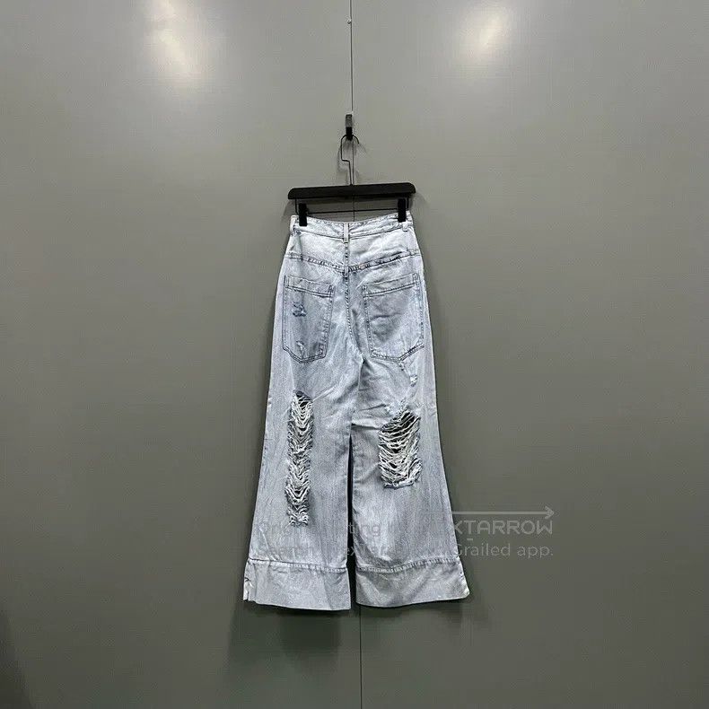 Givenchy Givenchy Water-washed Ripped Mid-rise Denim Pants Size 24" / US 00 / IT 34 - 2 Thumbnail