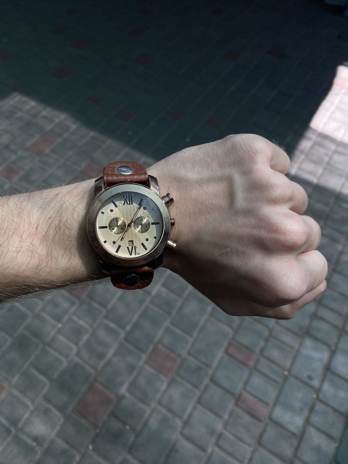 Jewelry Men's retro Watch. Brown Leather Size ONE SIZE - 1 Thumbnail