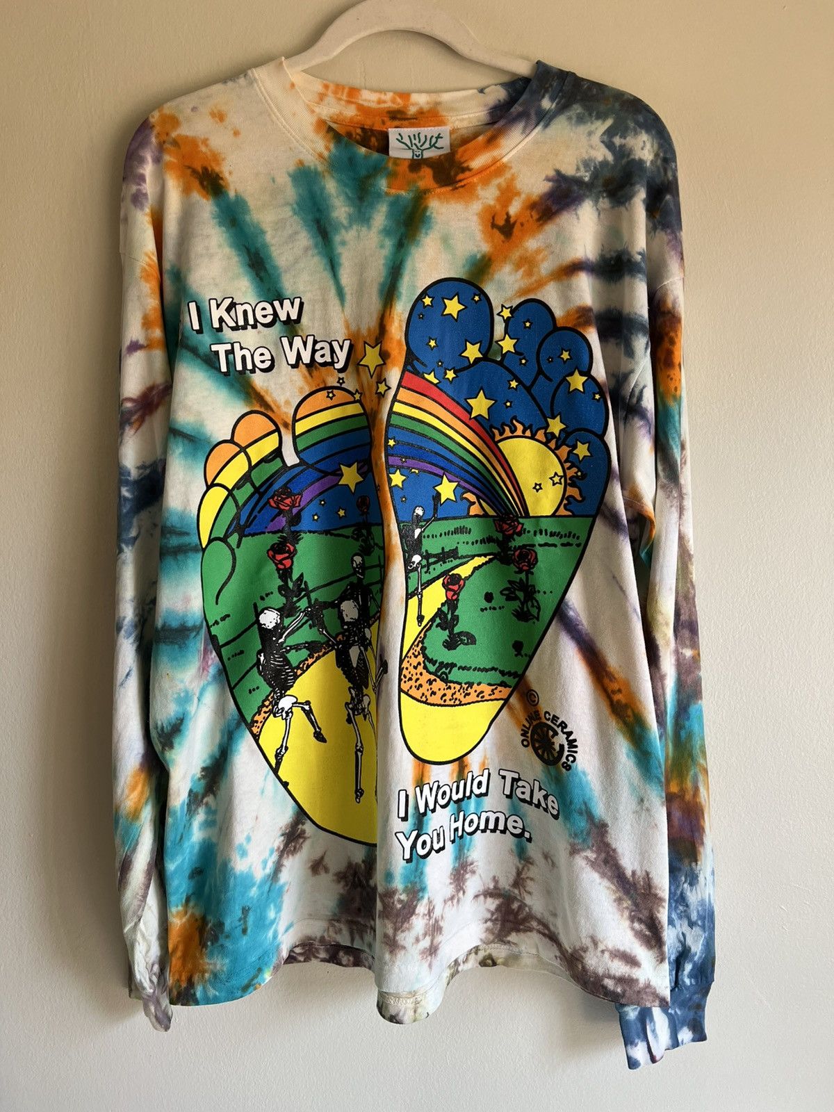 Tie Dye “If I Knew the Way…” Long Sleeve Shirt New