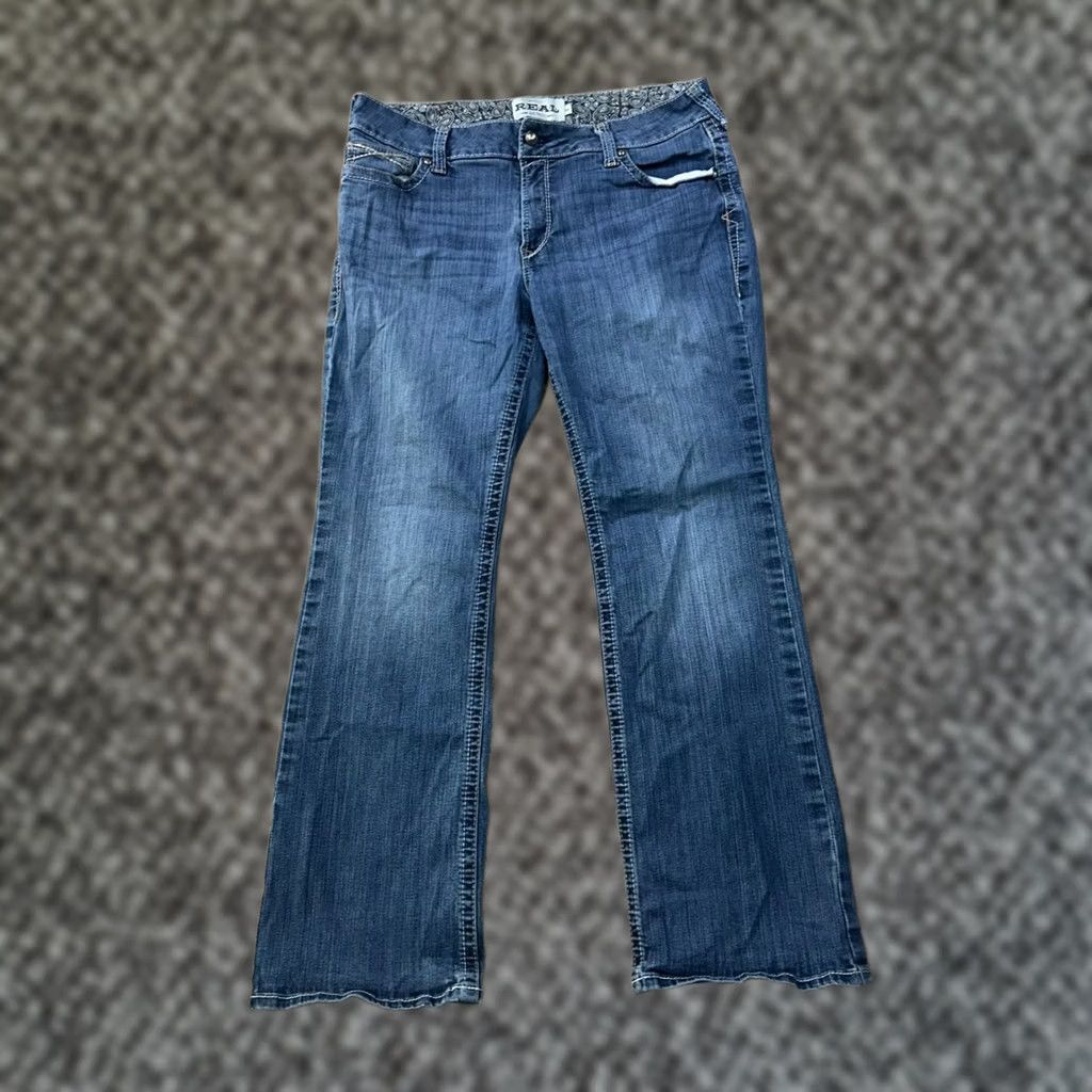 Ariat Ariat REAL DENIM Jeans Womens 34 Blue Stretch Bootcut 5-Pocket Regular Mid Rise From Mexico Mens? Womens Size 24" / US 00 / IT 34 - 1 Thumbnail