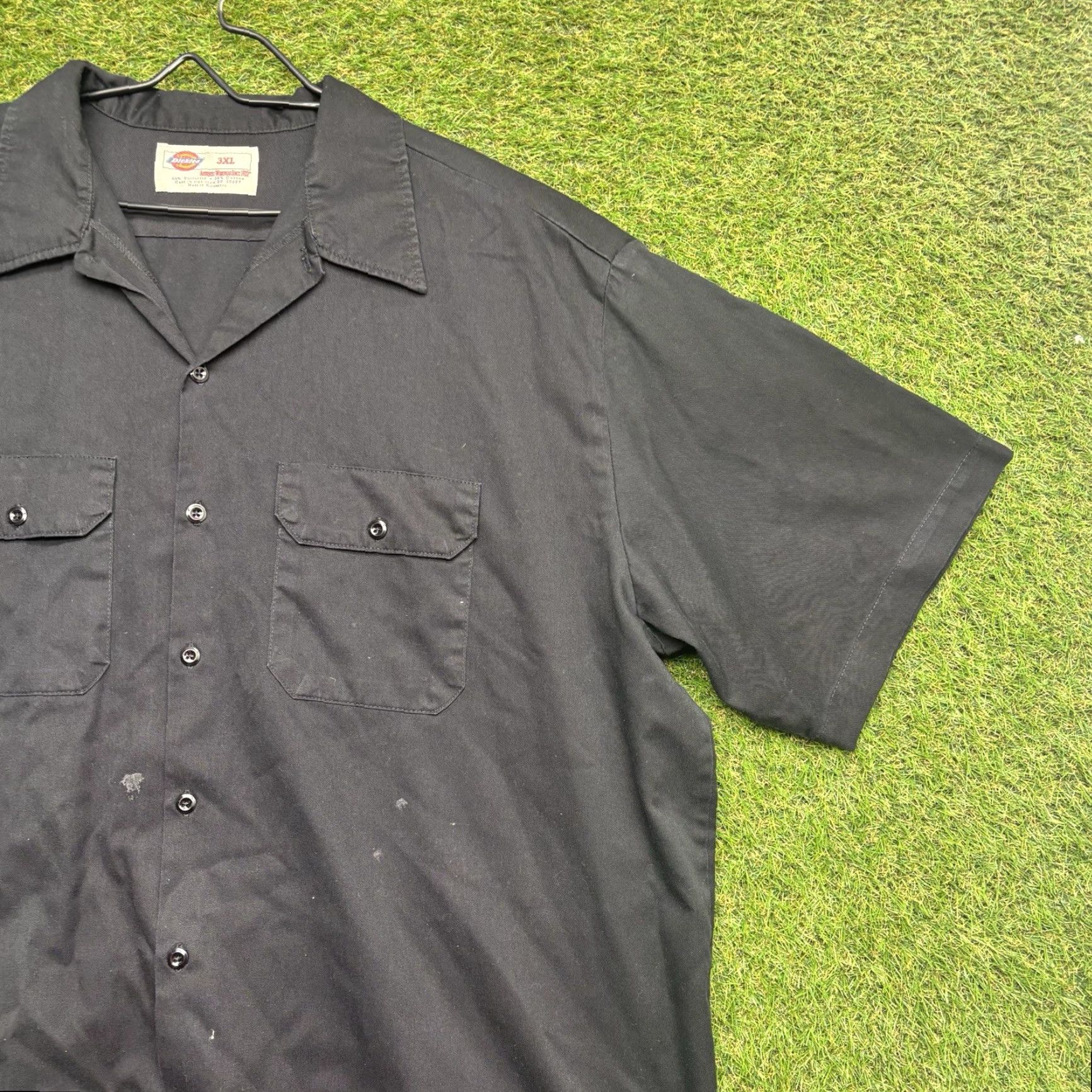 Dickies Dickies Flex Button-Up Shirt Mens 3XL Short Sleeve Black Solid Workwear Mechanic Size US XXL / EU 58 / 5 - 3 Thumbnail