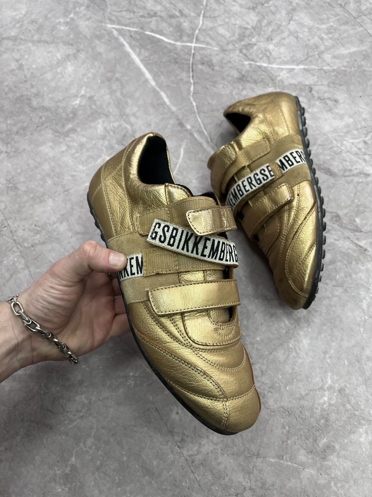 Dirk Bikkembergs VINTAGE GOLD LEATHER TRANING BIKKBERGS AVANT GARDE SHOES Size US 7.5 / EU 40-41 - 2 Thumbnail