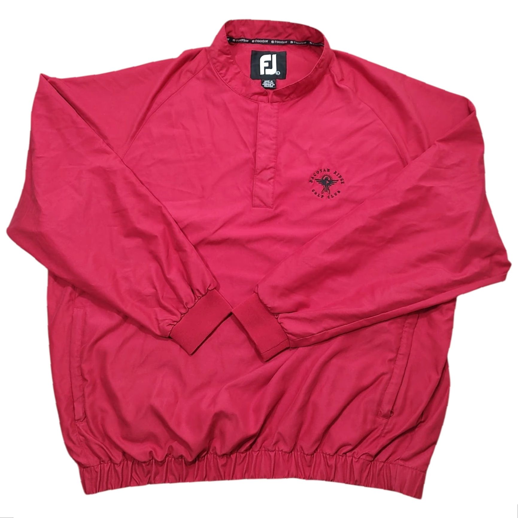 Footjoy VINTAGE Footjoy Windbreaker Mens Pullover Jacket 1/4 Zip Red Striped Logo 52 Chest Regular Large L Mens Sports Outdoor Golf Running & Jogging Size US L / EU 52-54 / 3 - 2 Thumbnail