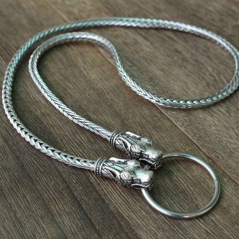 Jewelry Wolf Head Pendant Necklace Size ONE SIZE - 1 Thumbnail