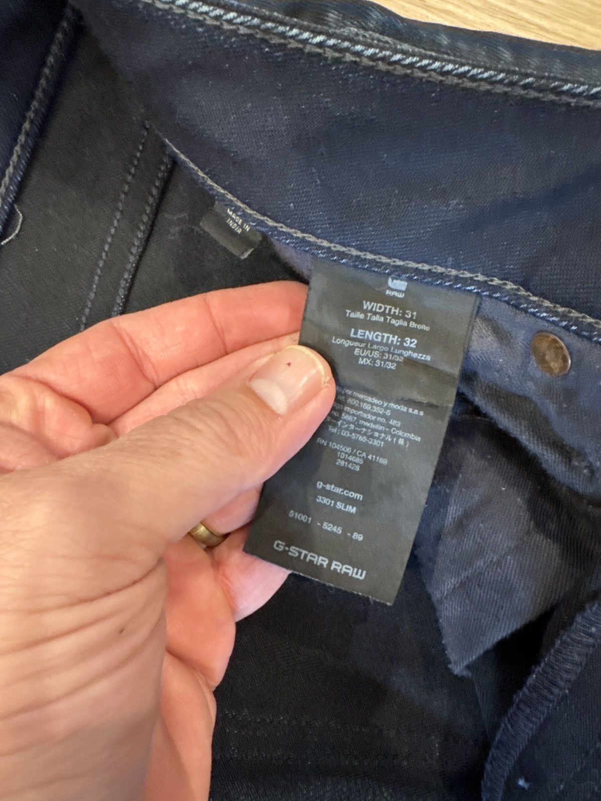G-Star G Star Raw 3301 slim Size US 31 - 2 Thumbnail