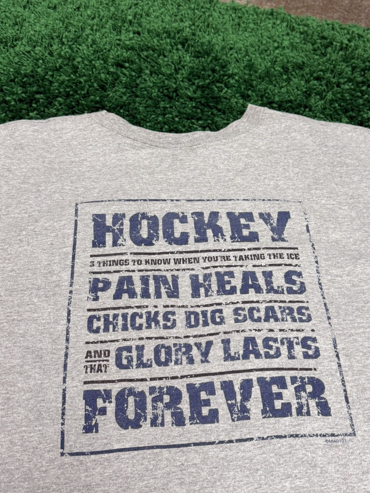 Vintage RARE BURY ME IN ICE Hockey Y2K Logo Tee Grey Large Size US L / EU 52-54 / 3 - 6 Thumbnail