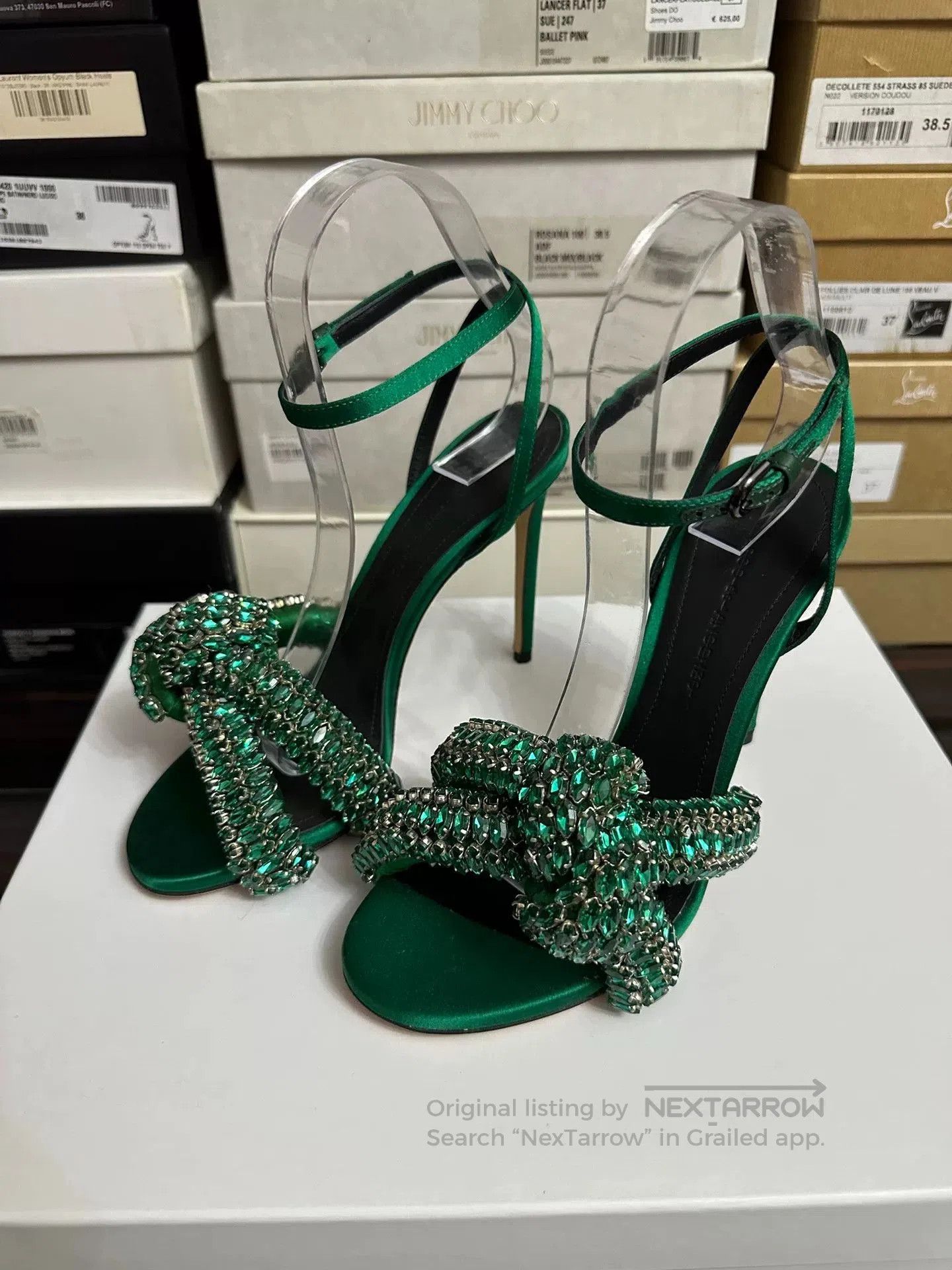 Other Marco de Vincenzo Emerald High-Heel Sandals. Size US 6.5 / IT 36.5 - 1 Thumbnail