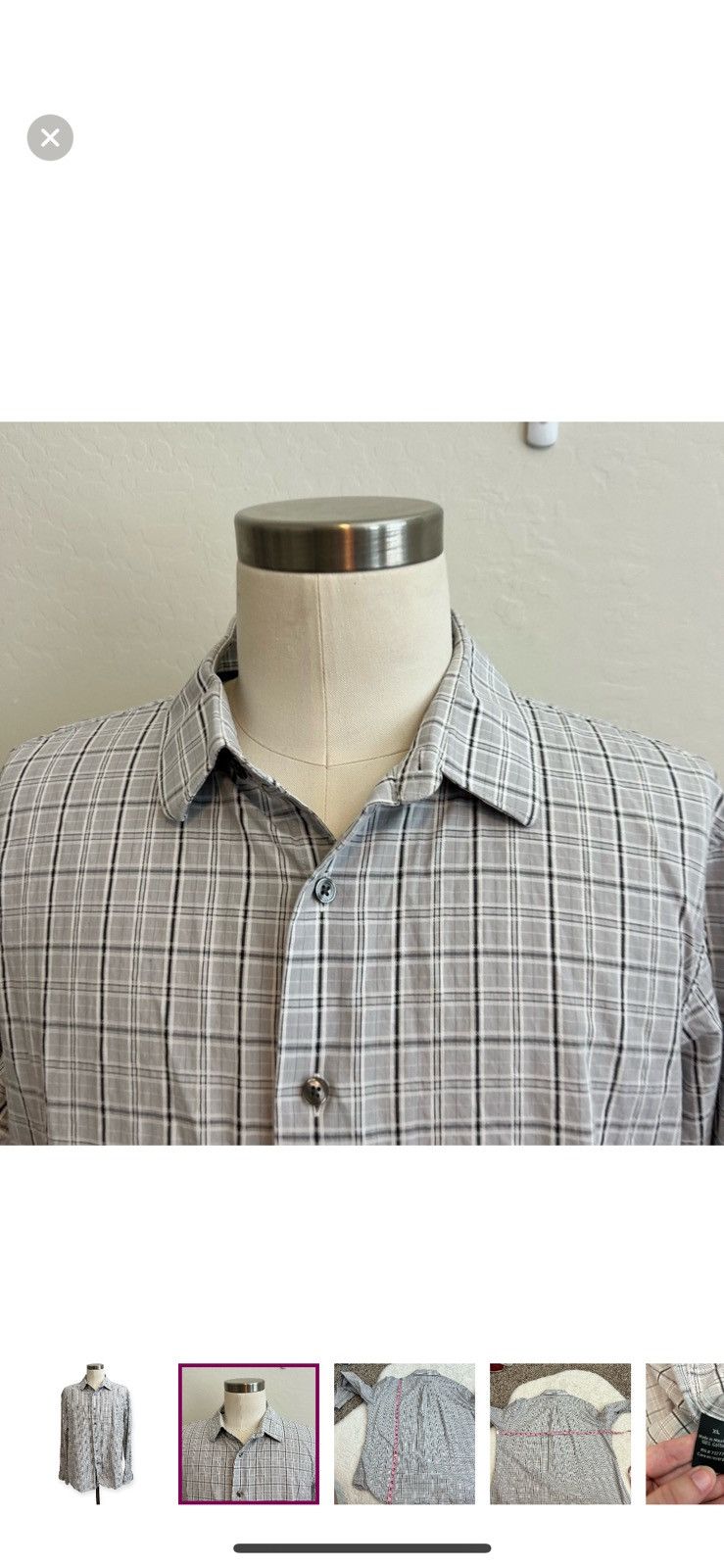 Apt. 9 Apt. 9 XL slim fit plaid button down shirt Size US XL / EU 56 / 4 - 4 Thumbnail