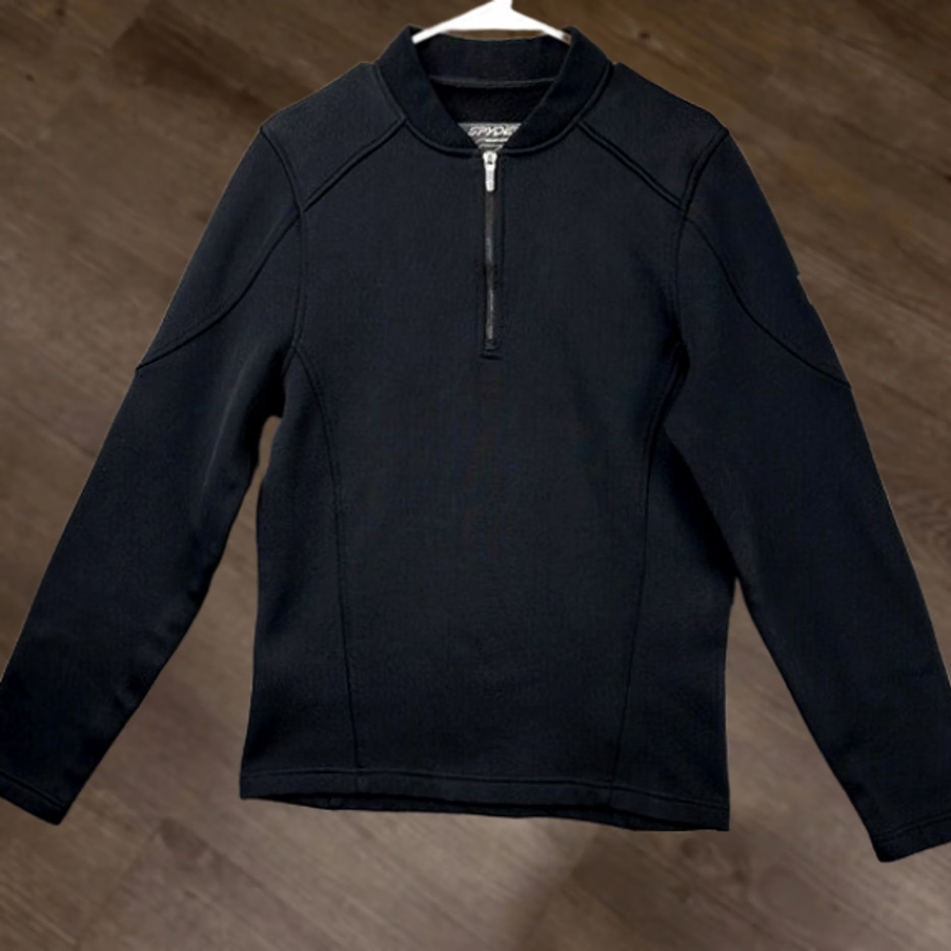 Spyder VINTAGE Spyder Sweatshirt Mens Medium GT Black Skiing Quarter Zip Pullover Zip Front Preppy Polyester Microfiber Size US M / EU 48-50 / 2 - 1 Thumbnail