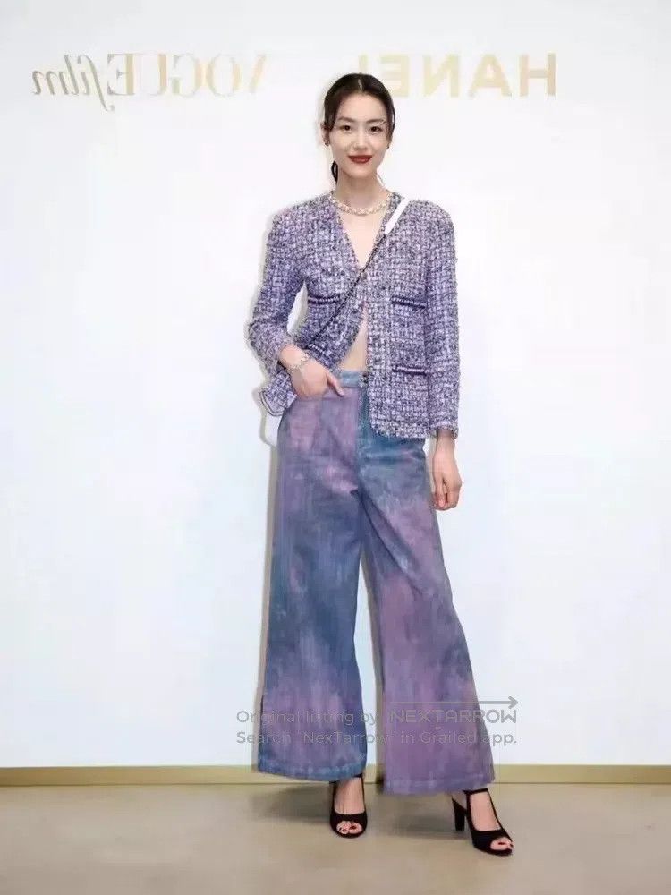 Chanel Chanel Pink and blue mosaic jacket Size XS / US 0-2 / IT 36-38 - 9 Thumbnail