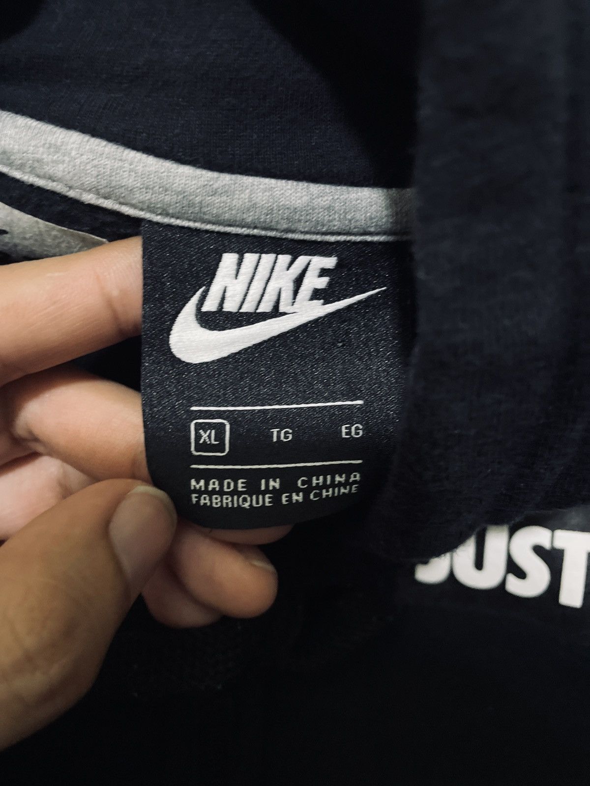 Designer × Nike Nike Just Do it Box Logo Black Size US XL / EU 56 / 4 - 5 Thumbnail