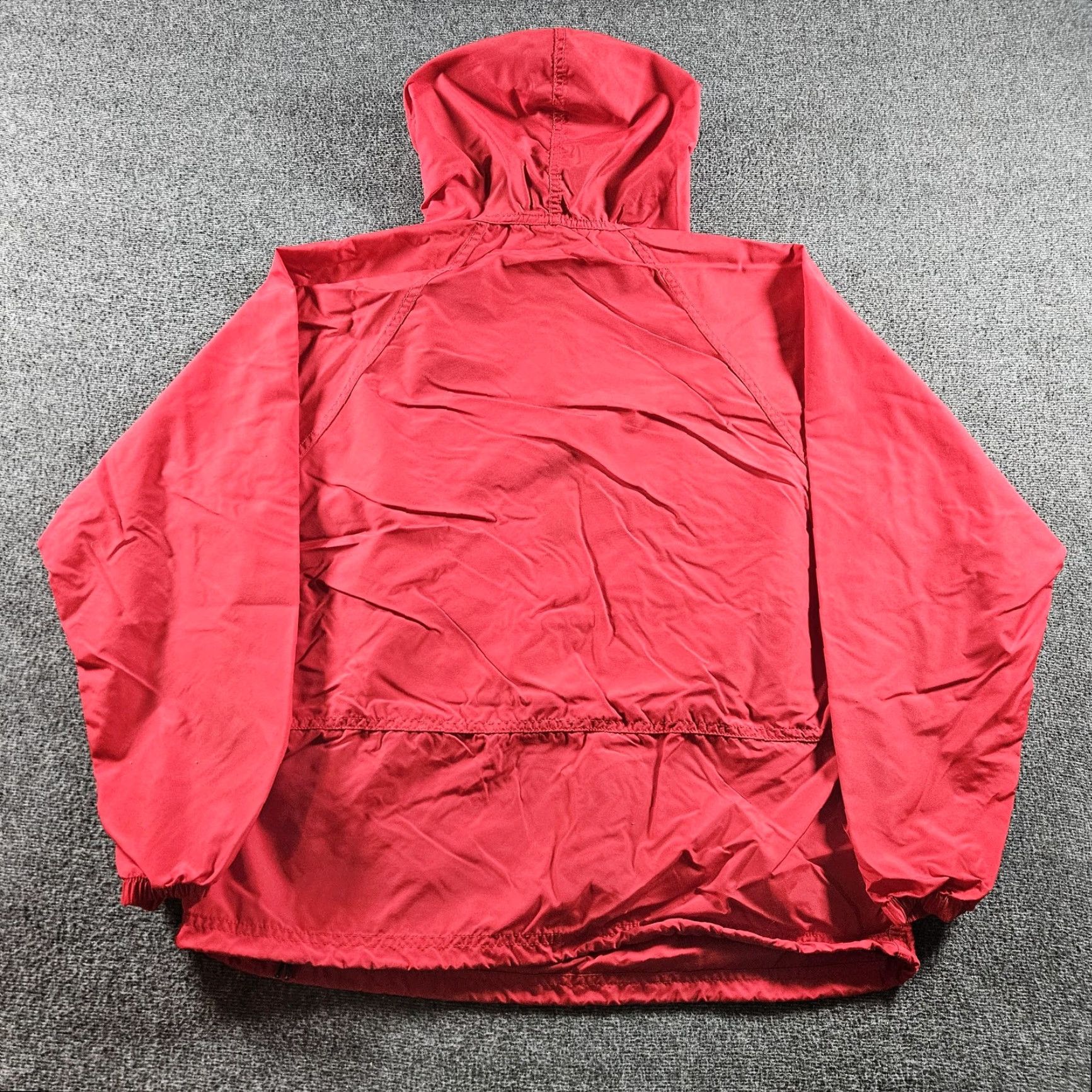 Vintage L.L. Bean Jacket Mens M Red Nylon Hooded Anorak 1/4 Zip Pullover Outdoor Pockets Zipper Size US M / EU 48-50 / 2 - 7 Thumbnail