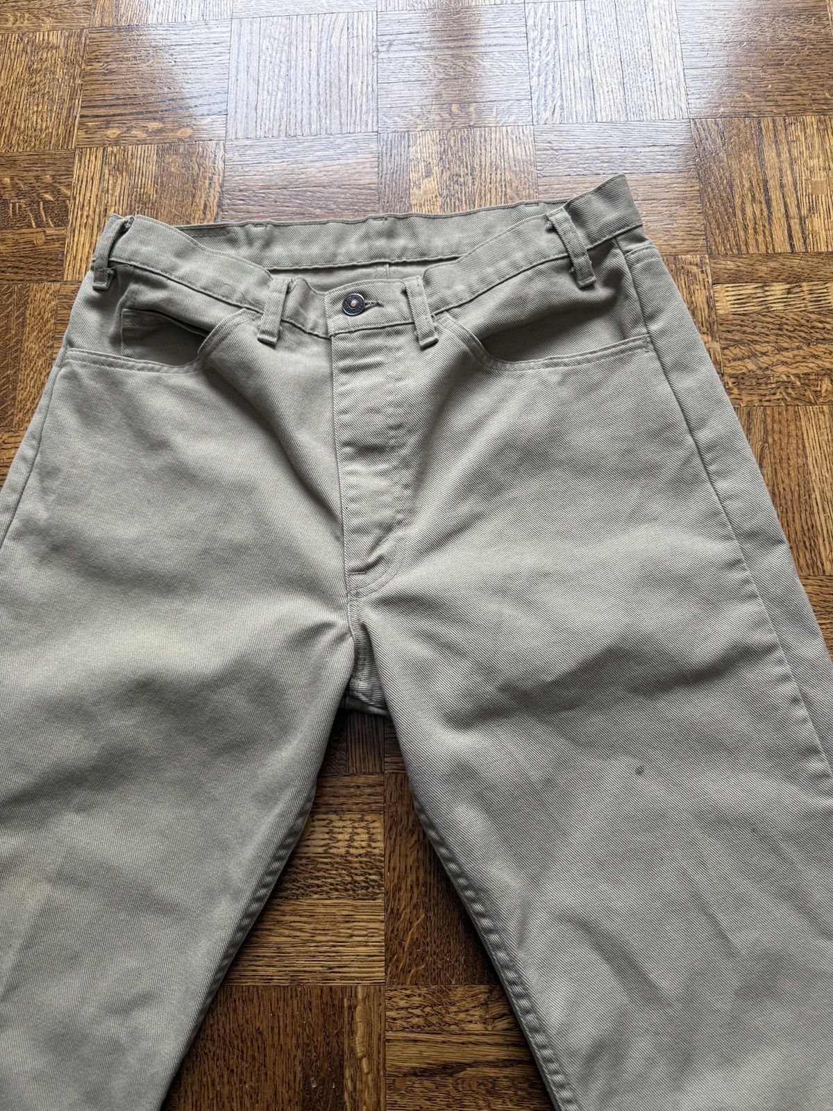 Levi's Vintage 80s Levi's 505 Khaki Beige Jeans Pants Size US 33 - 9 Thumbnail
