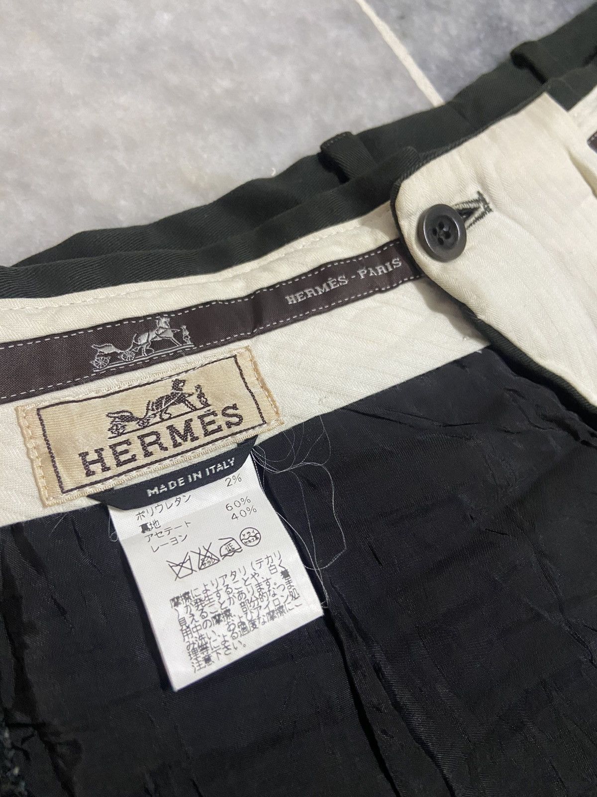Hermes Hermes Green Cotton Casual Chinos Pants Size US 30 / EU 46 - 10 Thumbnail