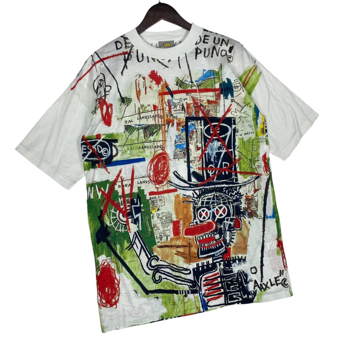 Jean-Michel Basquiat × Vintage Vintage 1997 Jean Michel Basquiat T Shirt Size US XL / EU 56 / 4 - 3 Thumbnail