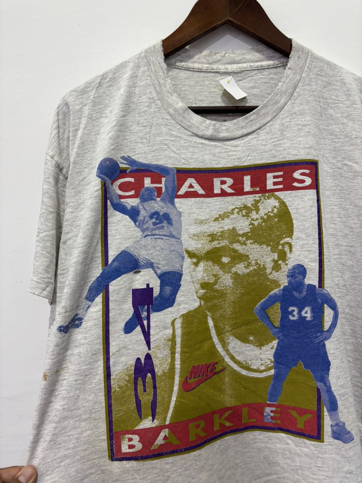 Nike × Vintage Vintage Nike Charles Barkley Tshirt Size US L / EU 52-54 / 3 - 2 Thumbnail