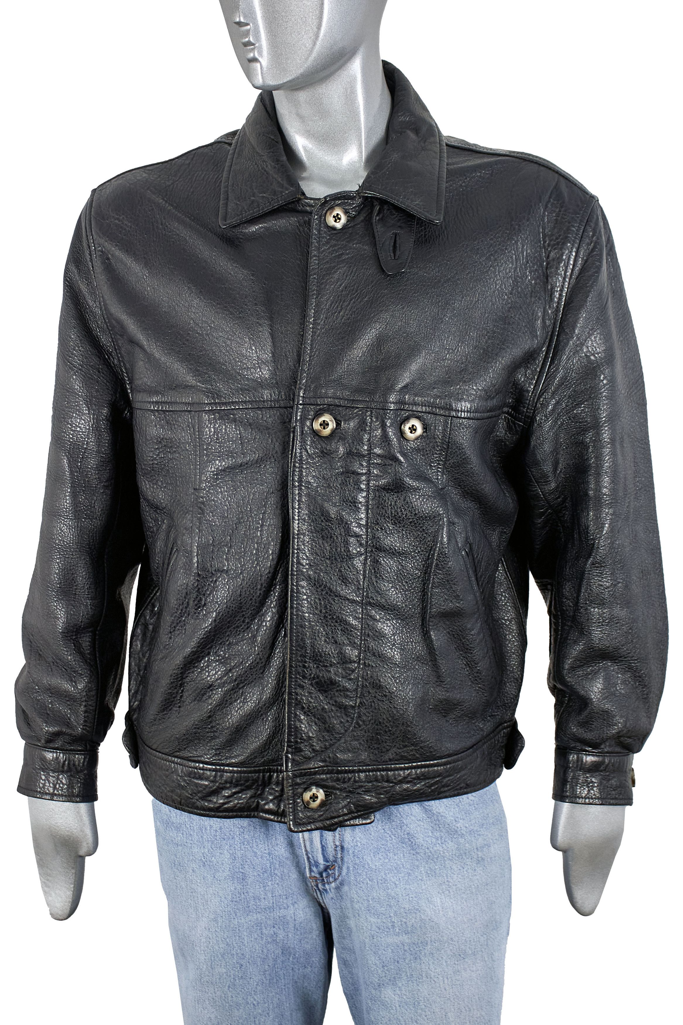 Vintage Vintage 80s Designer Deerskin Leather Italian Mens Jacket Size US L / EU 52-54 / 3 - 2 Thumbnail