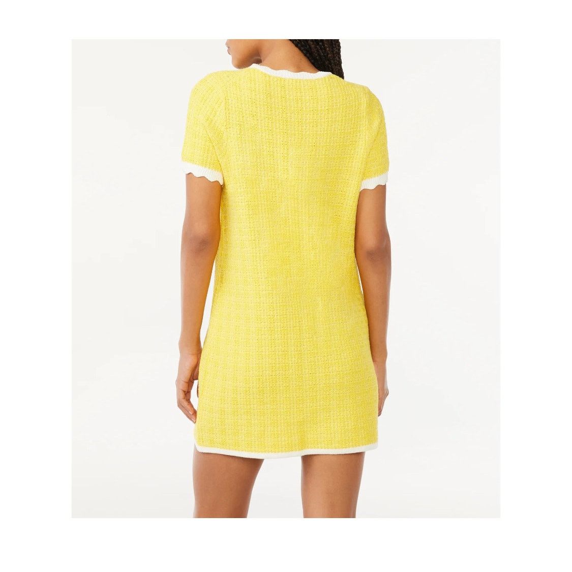 Other Free Assembly Women's Mini Sweater Dress with Scalloped Trim Size S / US 4 / IT 40 - 10 Thumbnail