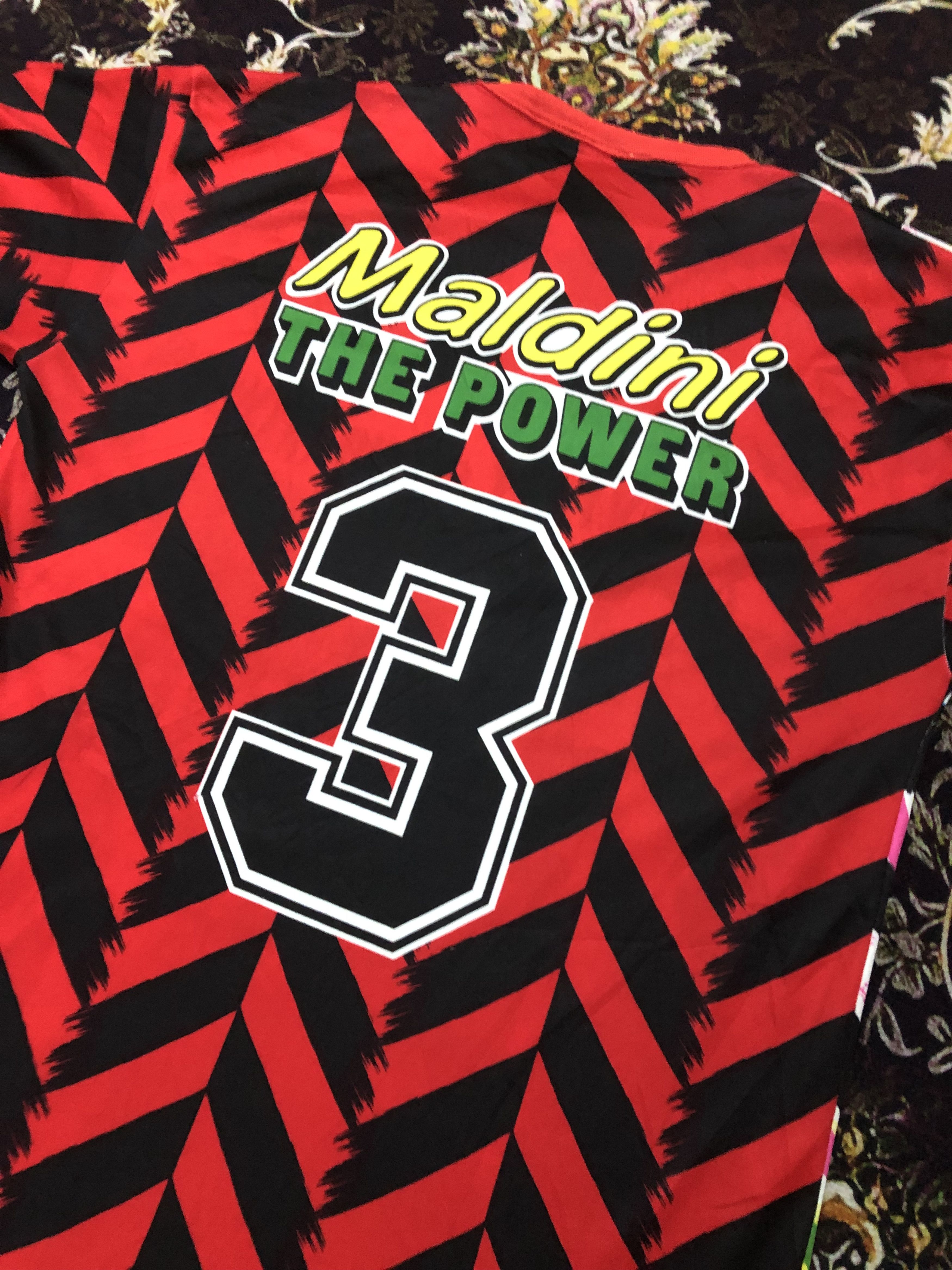 Vintage VTG PAOLO MALDINI OVERPRINT JERSEY AC MILAN Size US L / EU 52-54 / 3 - 3 Thumbnail