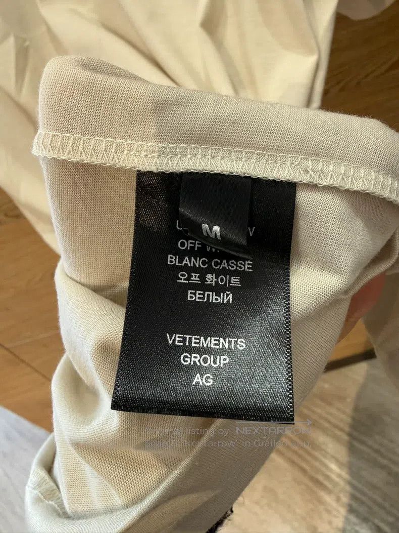 Vetements VETEMENTS Beige Men's Short Sleeve T-Shirt Size US M / EU 48-50 / 2 - 4 Thumbnail