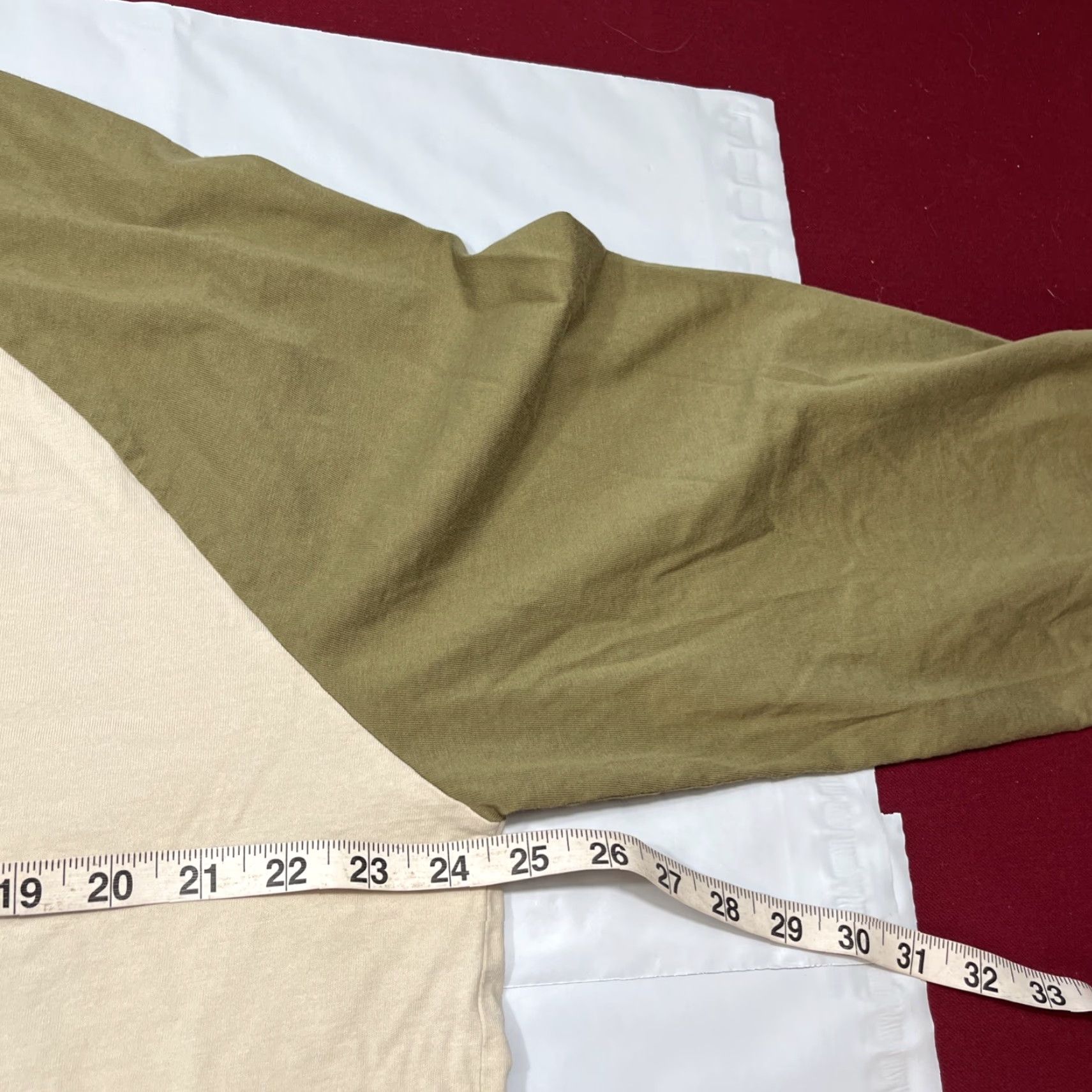 Levi's Levi's Olive Green Cream Relaxed Shirt Raglan Long Sleeve Mens XL Baseball Shirt Size US XL / EU 56 / 4 - 7 Thumbnail