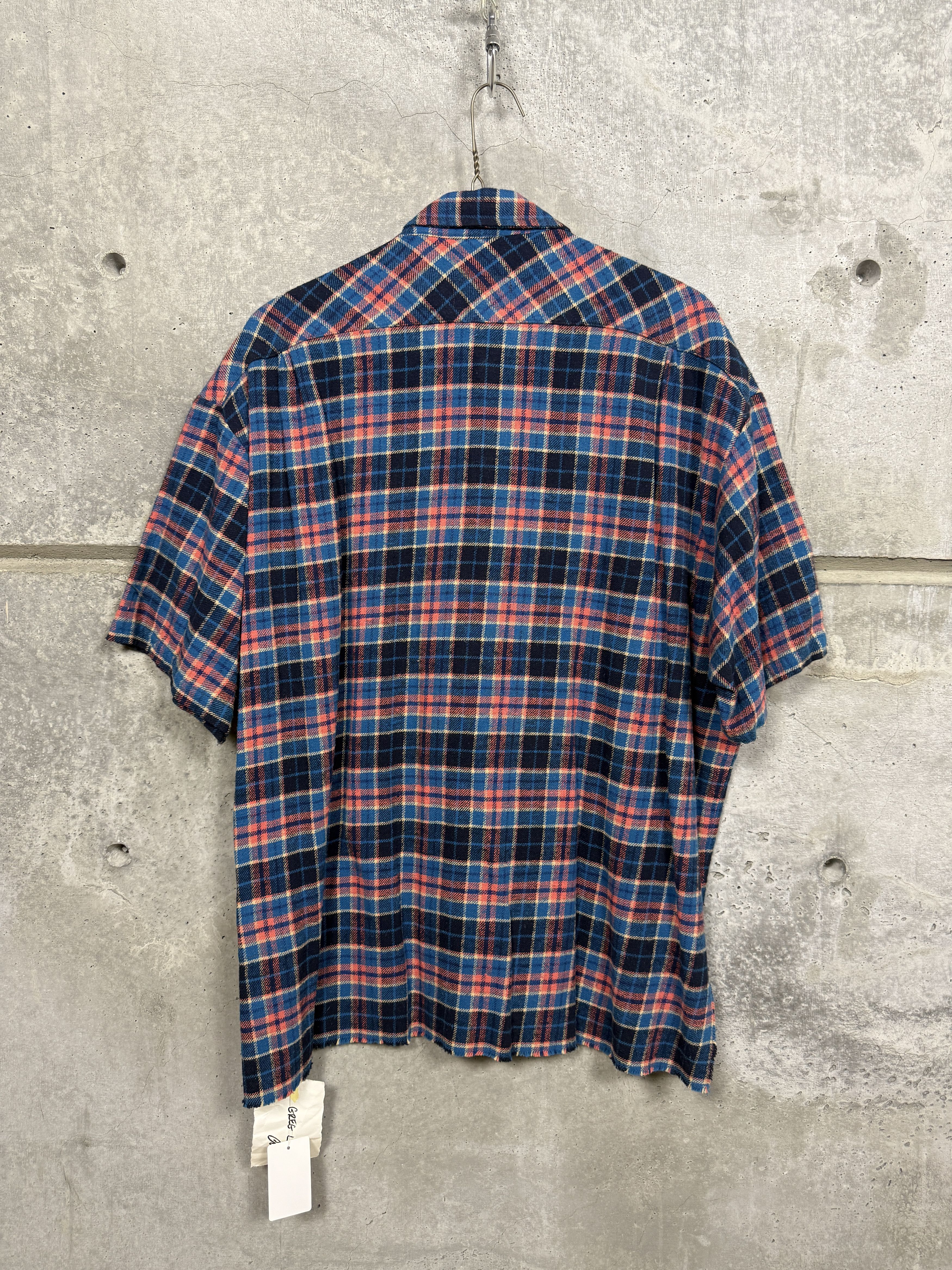 Greg Lauren $795 Greg Lauren Plaid Short Sleeve Shirt Size US XL / EU 56 / 4 - 5 Thumbnail