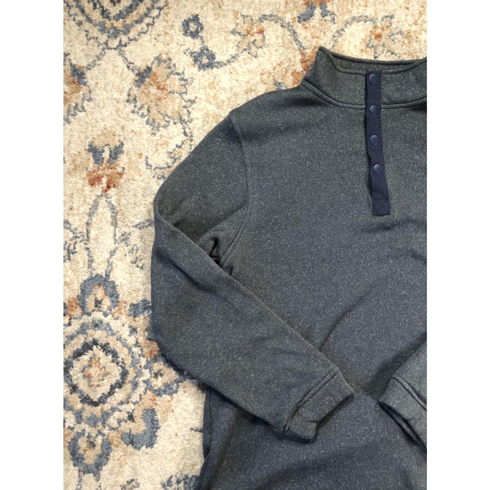 Vintage Swannies Sweater Mens L Gray Snap Mock Neck Thermal Knit Pullover Golf Size US L / EU 52-54 / 3 - 3 Thumbnail