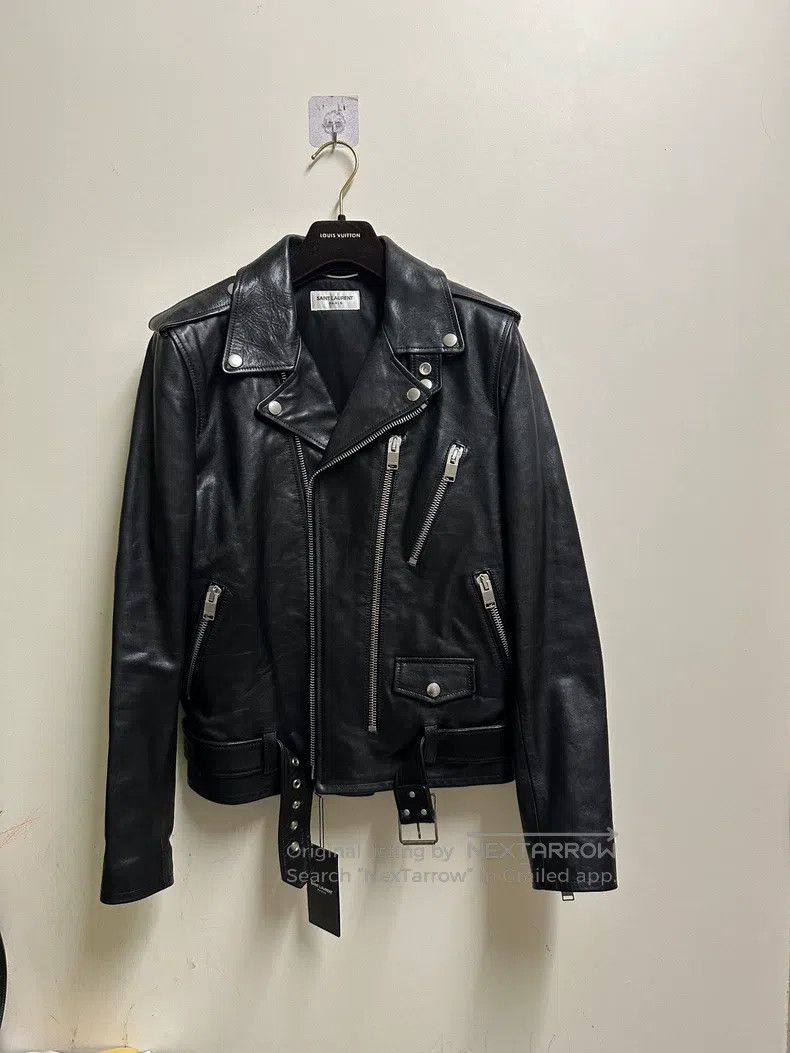 Saint Laurent Paris Saint Laurent Paris Black motorcycle leather jacket Size M / US 6-8 / IT 42-44 - 1 Thumbnail