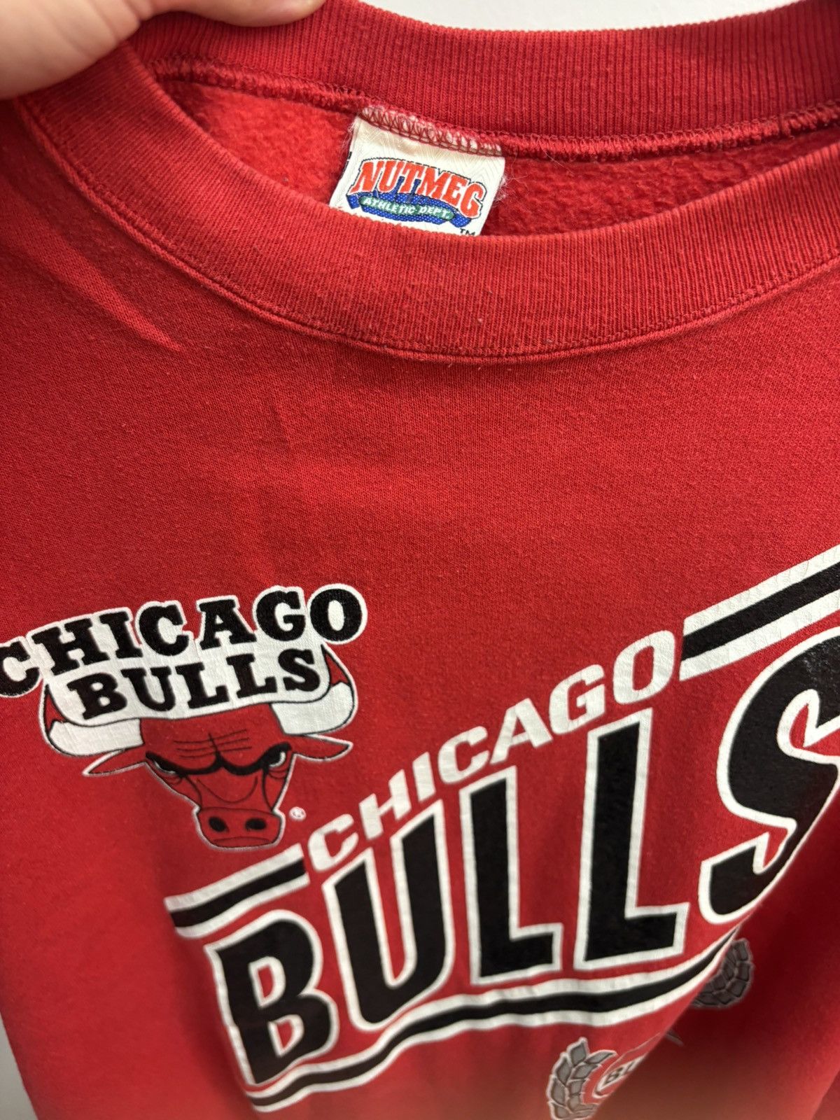 NBA × Nutmeg × Vintage Vintage Chicago Bulls 90s Crewneck Size US L / EU 52-54 / 3 - 4 Thumbnail