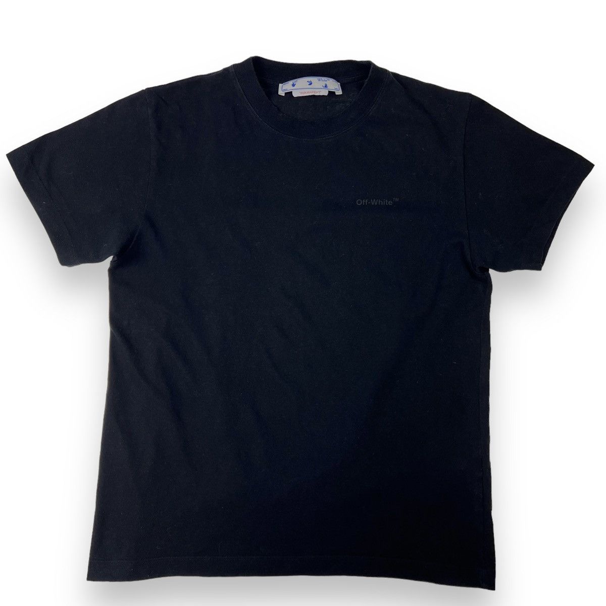 Off-White Off-White Rubber Diagonal Black T Shirt Size US M / EU 48-50 / 2 - 2 Thumbnail