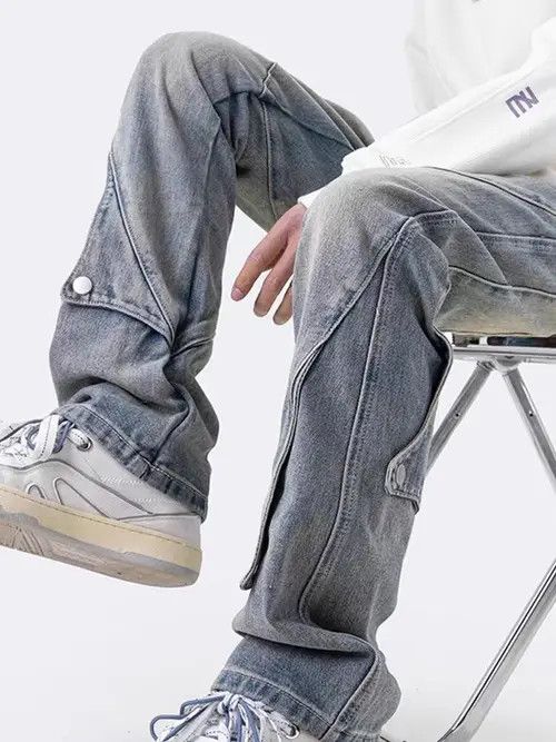 Japanese Brand Fujisaki x Asa Light Blue High Street Vintage Loose Jeans Size US 32 / EU 48 - 7 Thumbnail