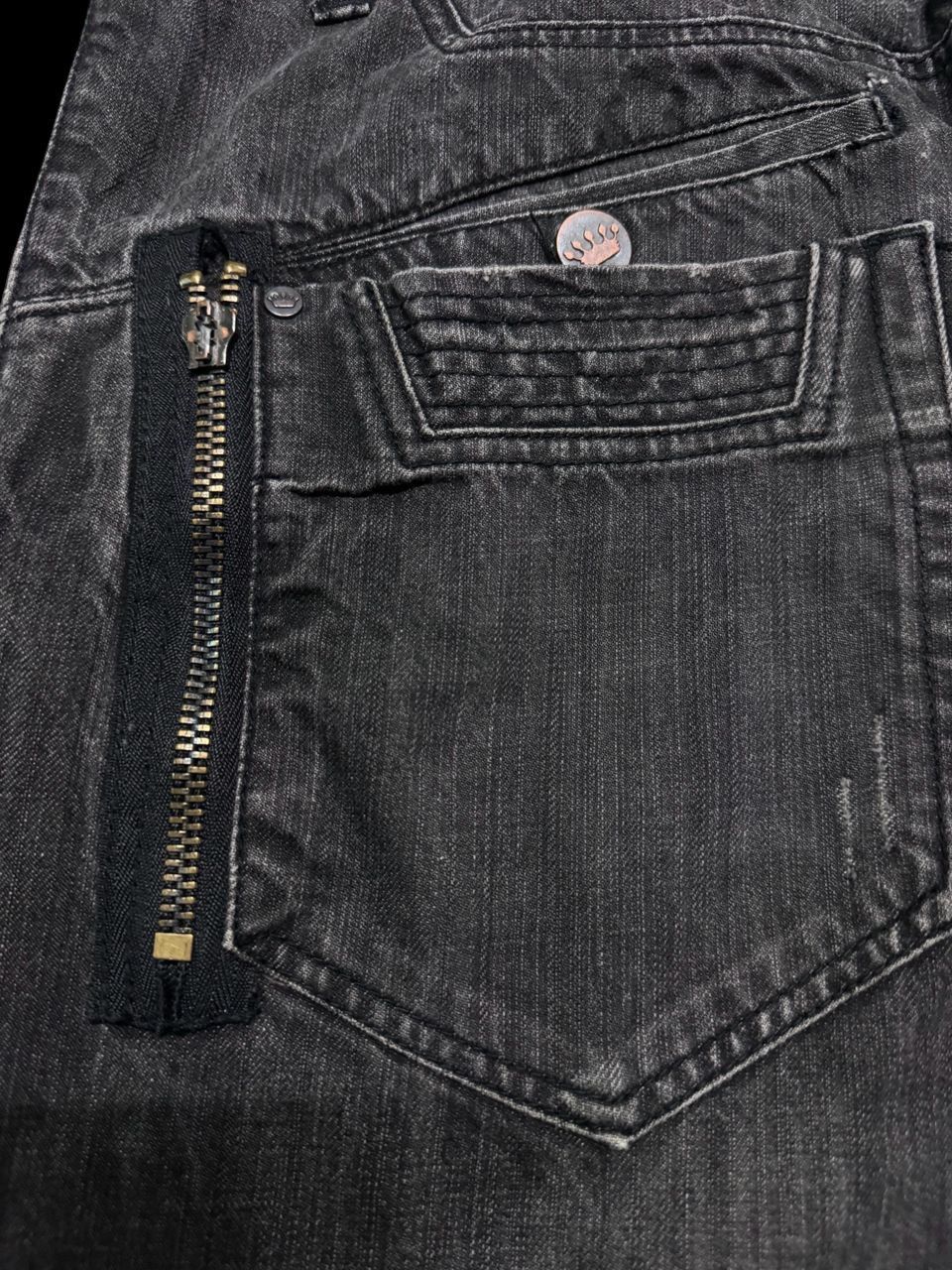 If Six Was Nine Insane💥90s Style Fishbone Multipocket Sand Washed Jeans Rare Size US 35 - 12 Thumbnail