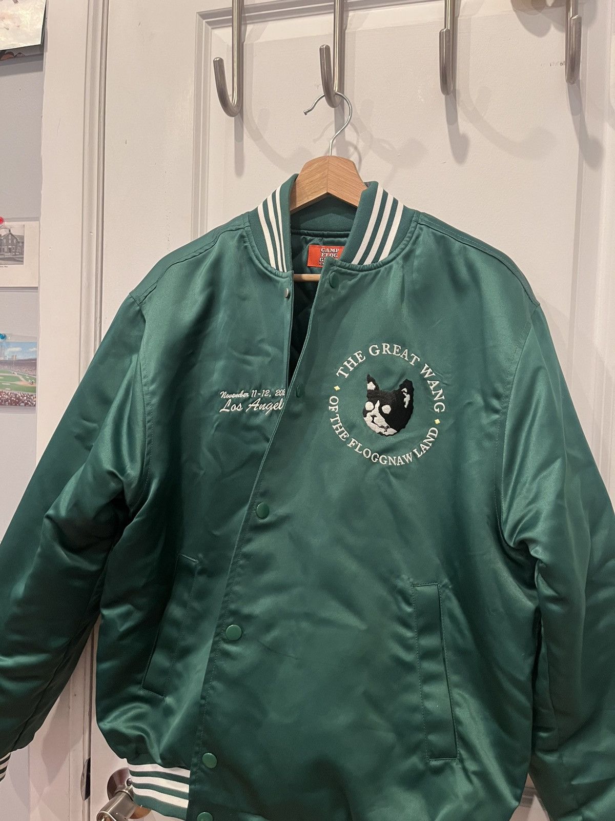 Golf Wang CAMP FLOG GNAW SATIN VARSITY JACKET Size US M / EU 48-50 / 2 - 5 Thumbnail