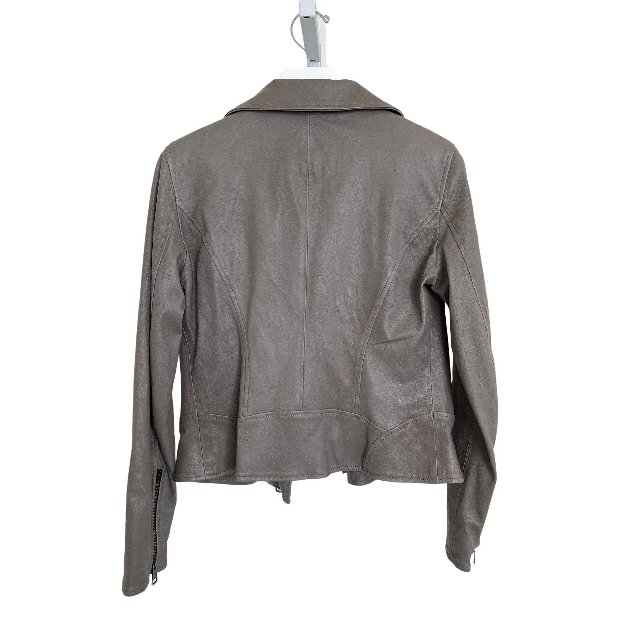 Other Ventcouvert Leather Grey Biker Jacket Size M / US 6-8 / IT 42-44 - 5 Thumbnail