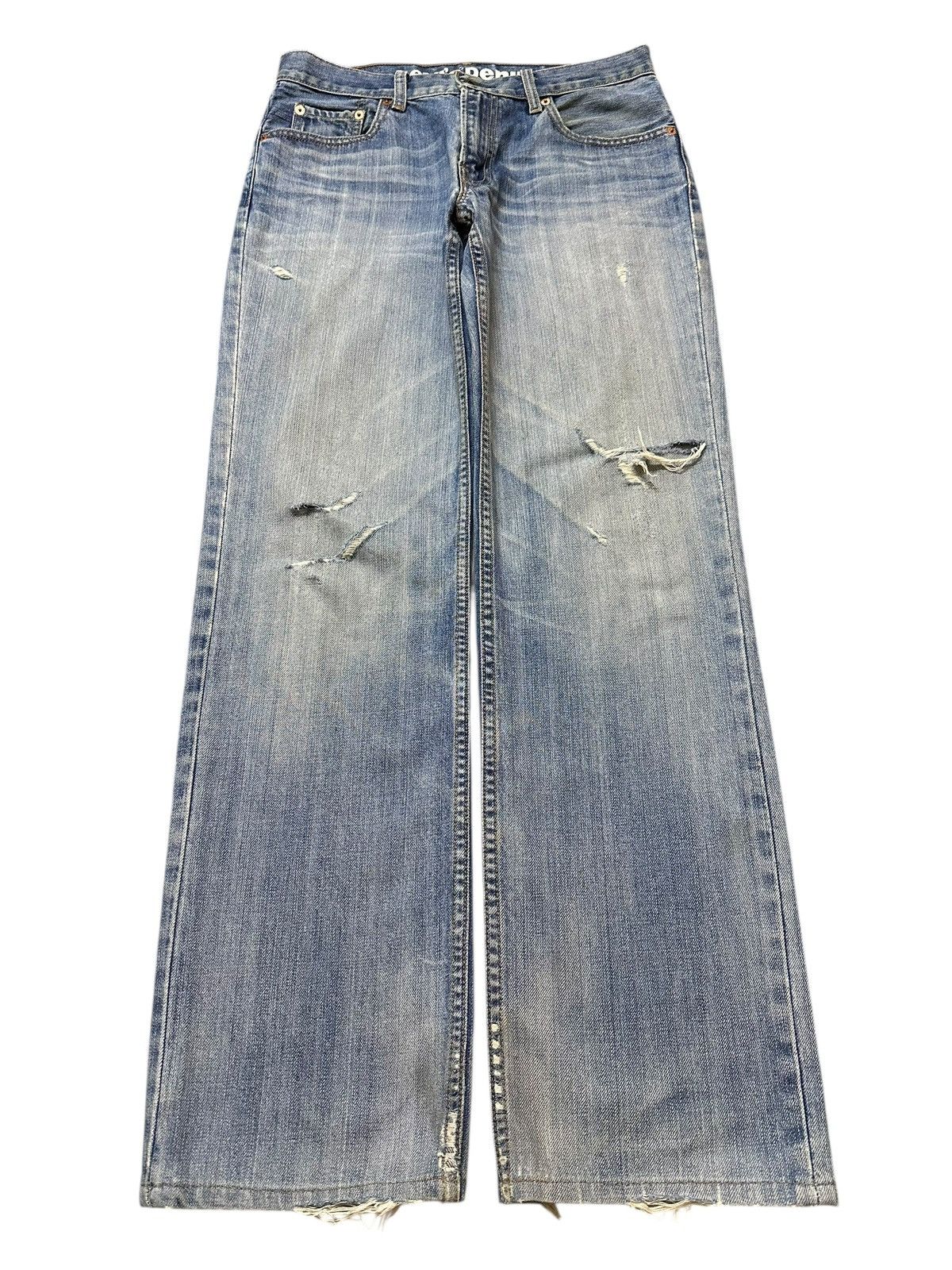 Levi's Vintage Levis 502 Regular Straight Faded Wash Distress Jeans Size US 31 - 1 Thumbnail