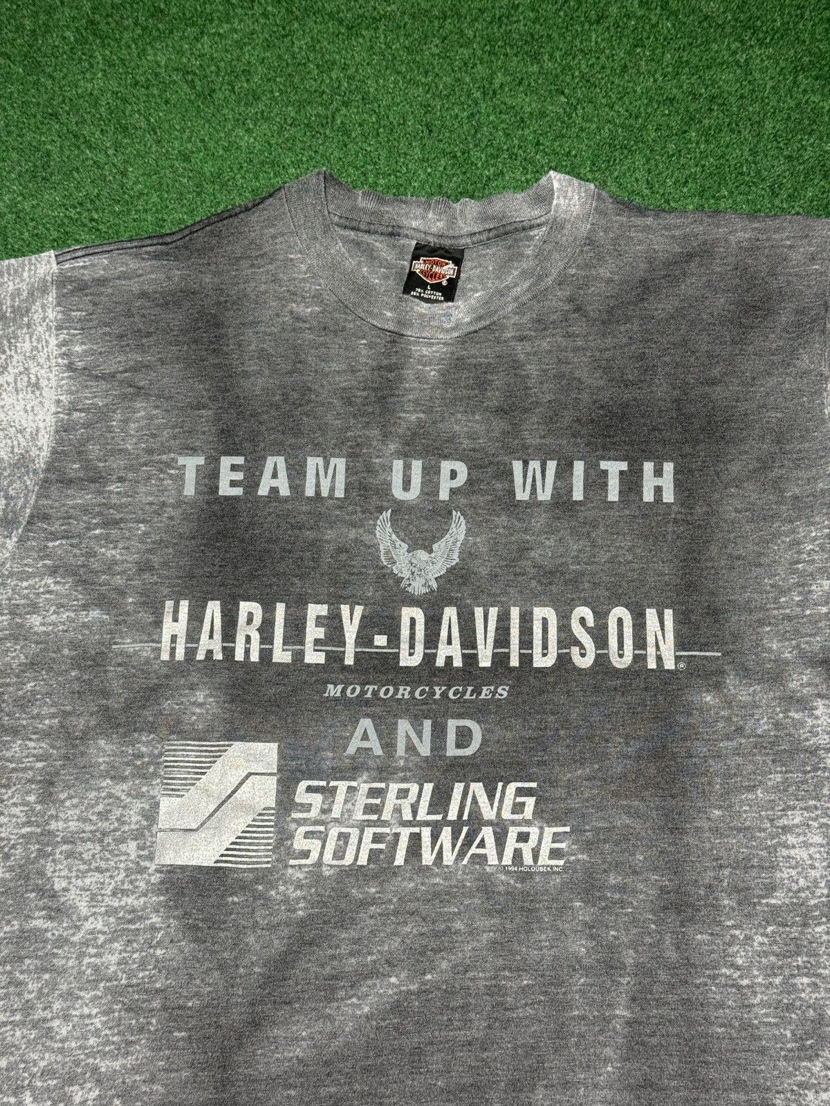 Harley Davidson Vtg 90s Harley Davidson Sterling Software THIN RARE T Shirt Size US L / EU 52-54 / 3 - 2 Thumbnail