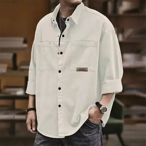 Designer × Japanese Brand Autumn Men's Long Sleeve Cargo Shirt Casual Size US M / EU 48-50 / 2 - 1 Thumbnail
