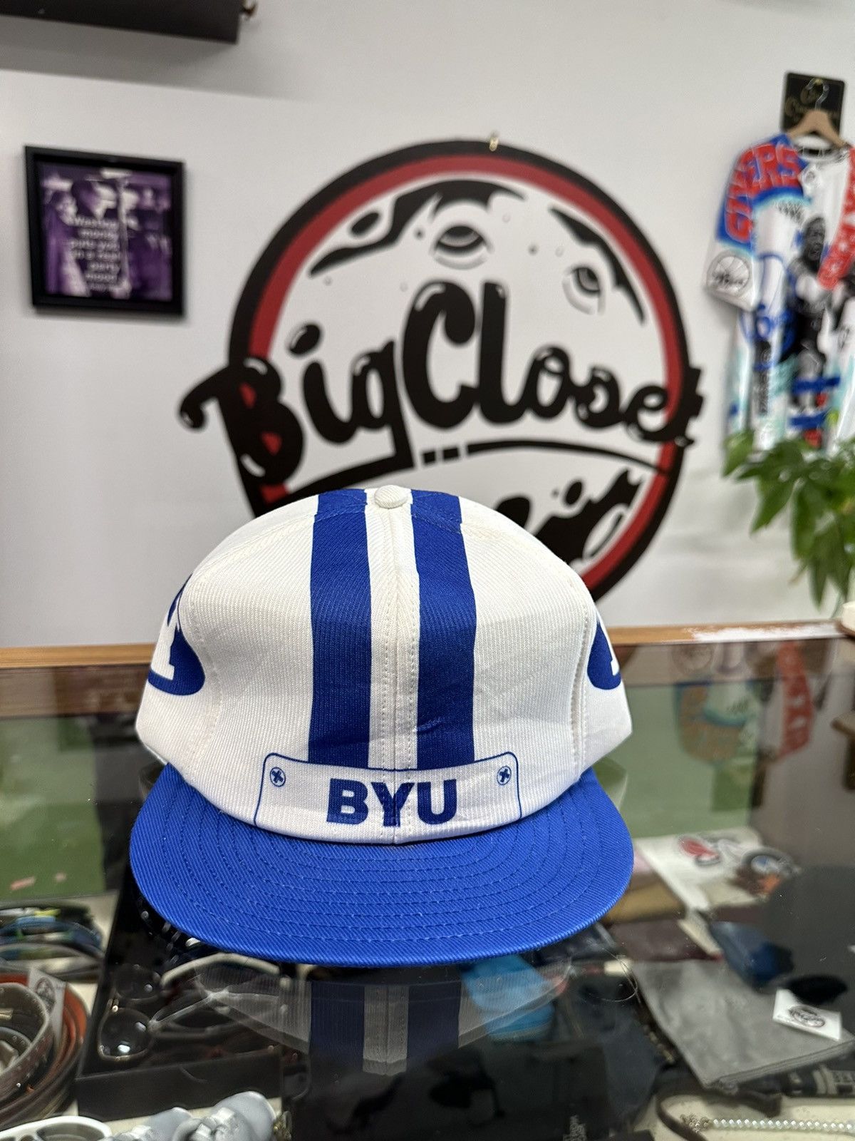 Vintage Vintage 70s Brigham Young Cougars BYU Helmet Logo Snapback Size ONE SIZE - 1 Thumbnail