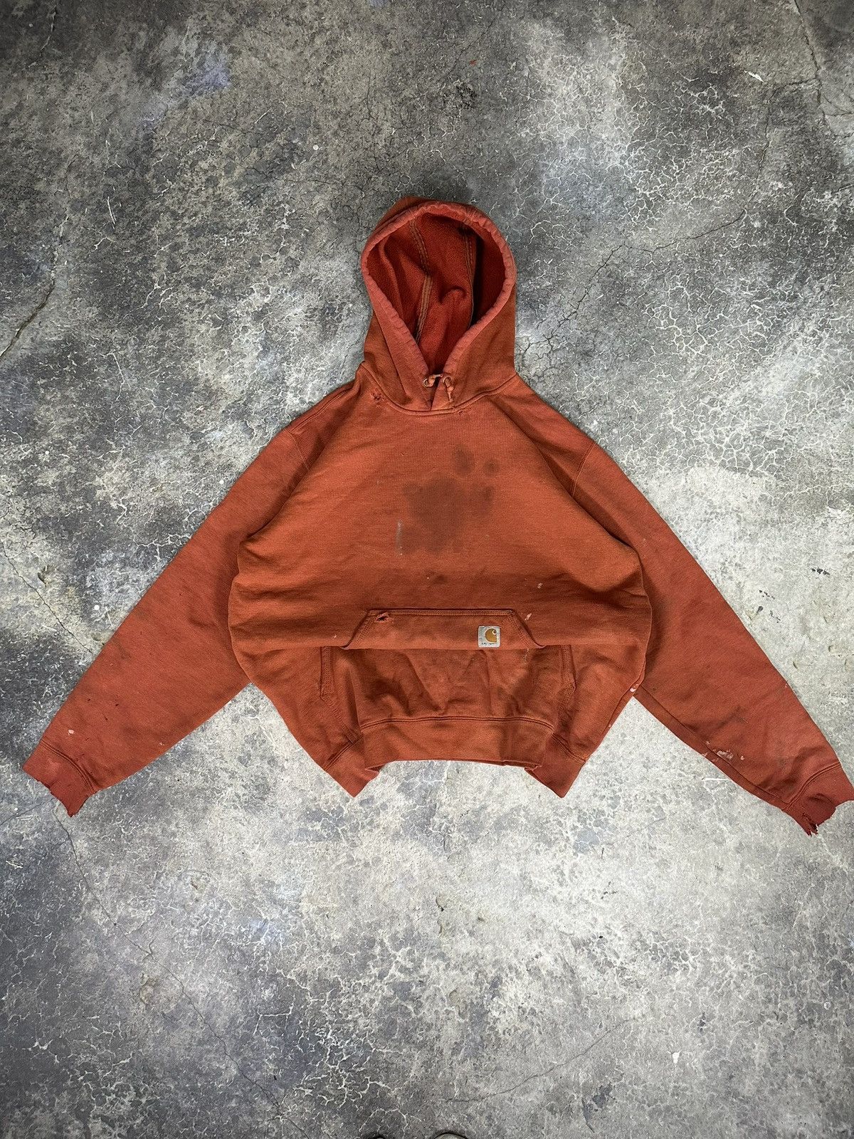 Carhartt × Vintage Vintage Faded Thrashed Carhartt Hoodie Size US L / EU 52-54 / 3 - 1 Thumbnail