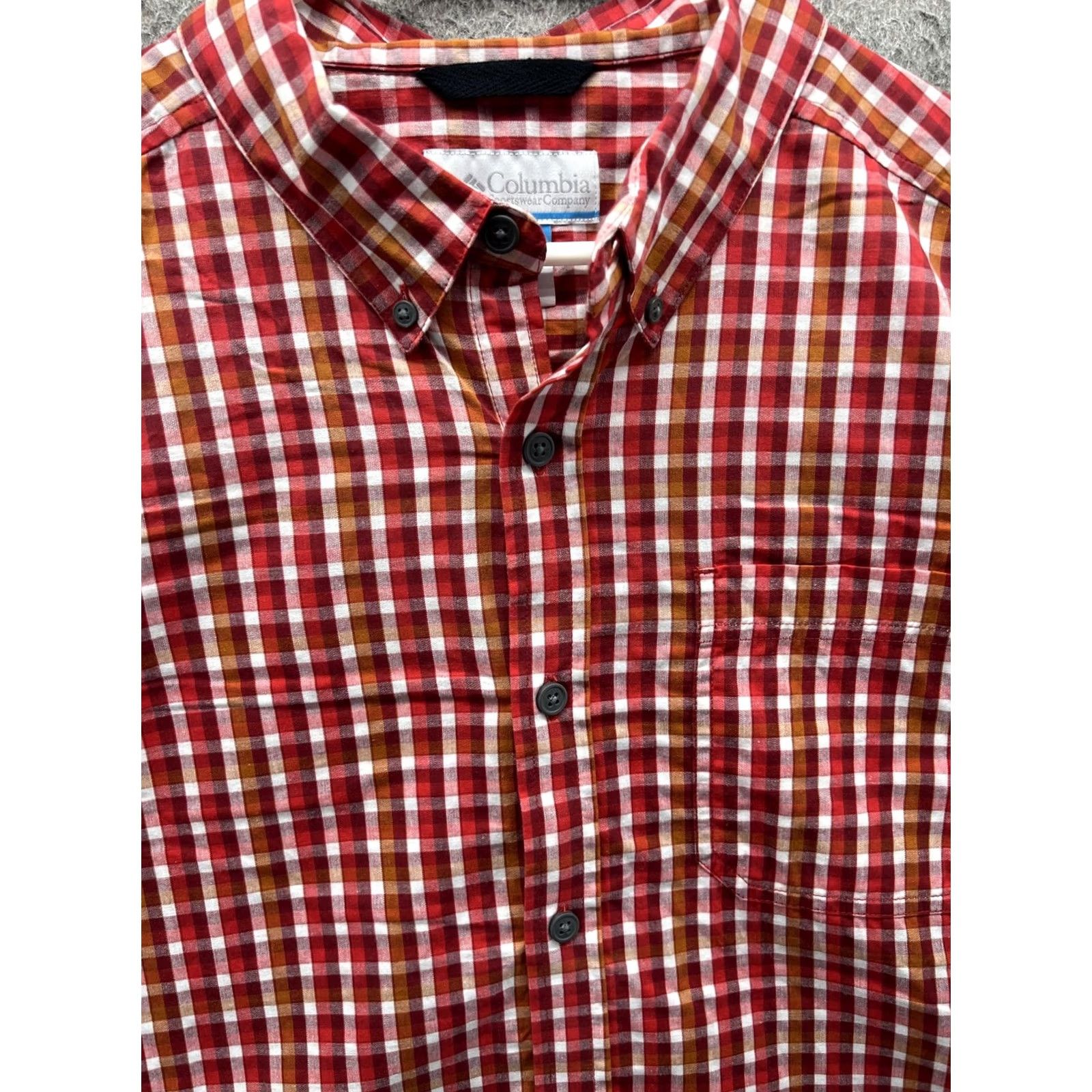 Vintage Columbia Shirt Mens Large Red Check Long Sleeve Button Front Casual Woven Size US L / EU 52-54 / 3 - 7 Thumbnail