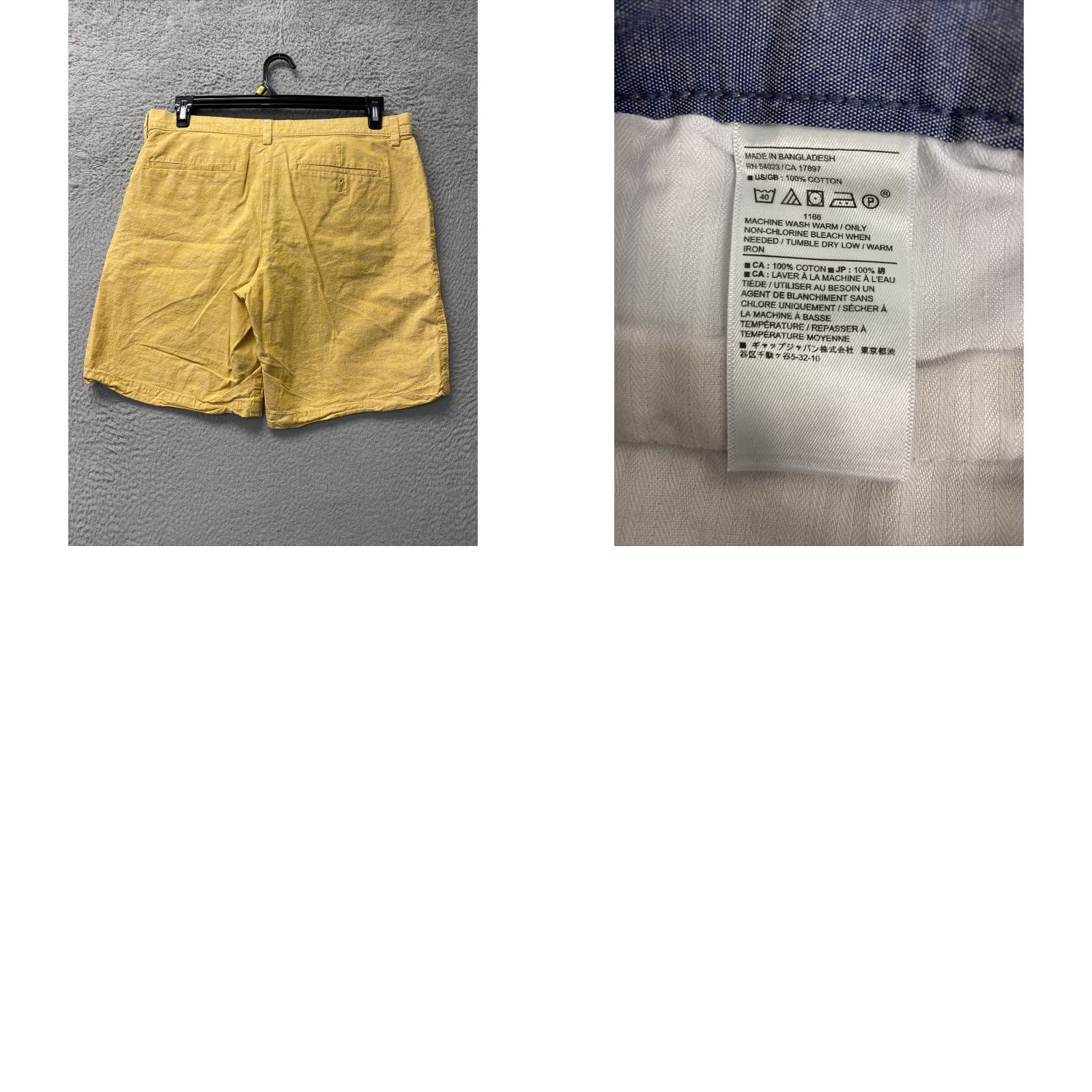 Banana Republic Banana Republic Shorts Men Size 35 Yellow Flat Front Chino Casual Golf Tennis /63-41 Size US 35 - 8 Thumbnail